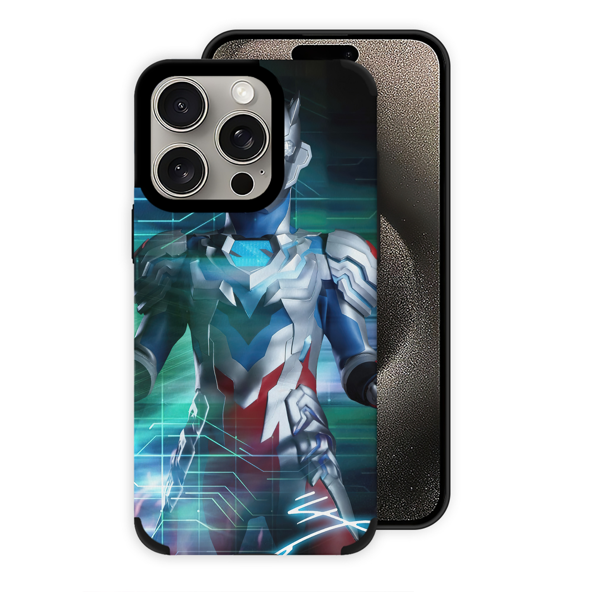 （画像用） ウルトラマン Ultraman 【iPhone15ProMax対応】 PUレザー スマホケース 耐衝撃＆黄変防止