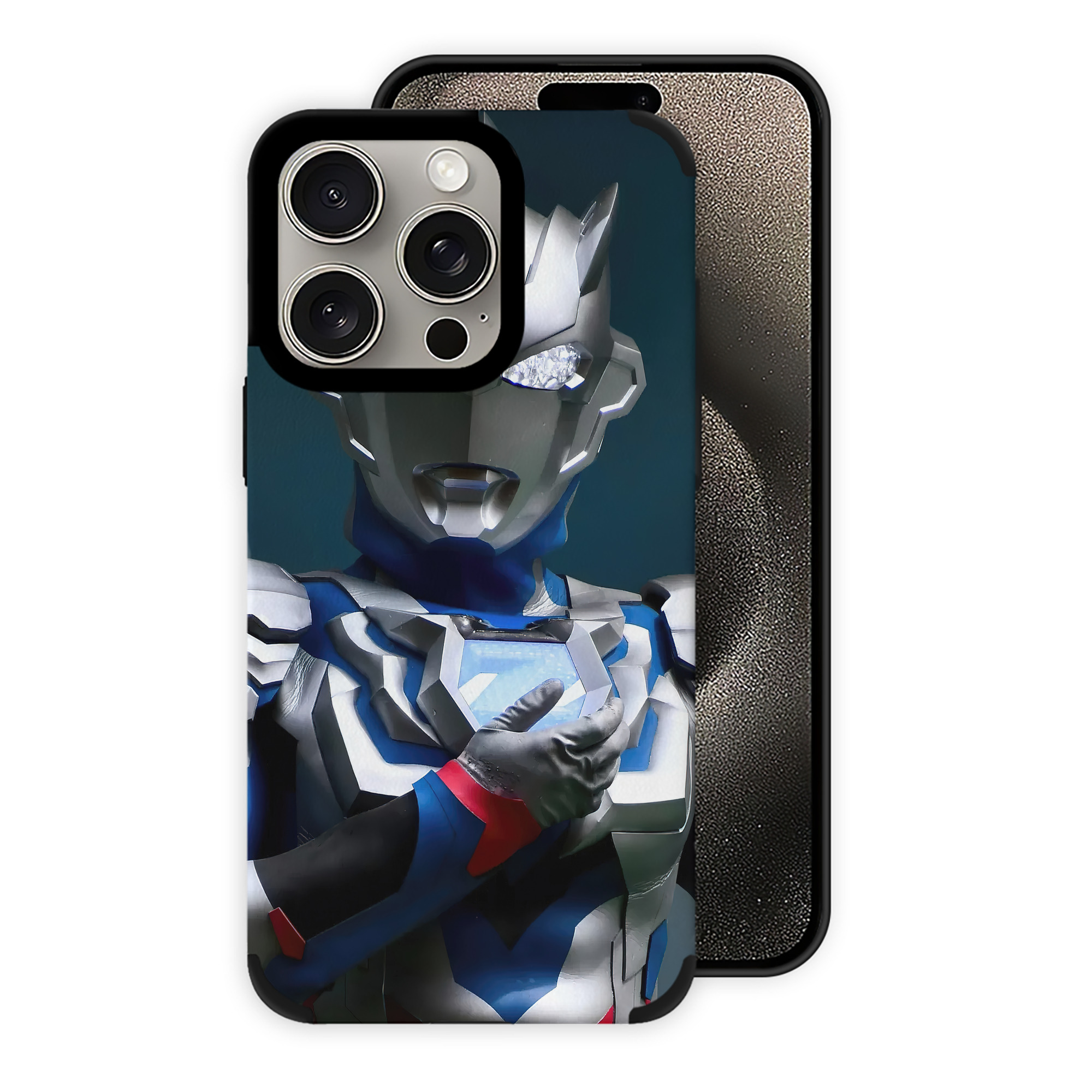 （画像用） ウルトラマン Ultraman 【iPhone15ProMax対応】 PUレザー スマホケース 耐衝撃＆黄変防止