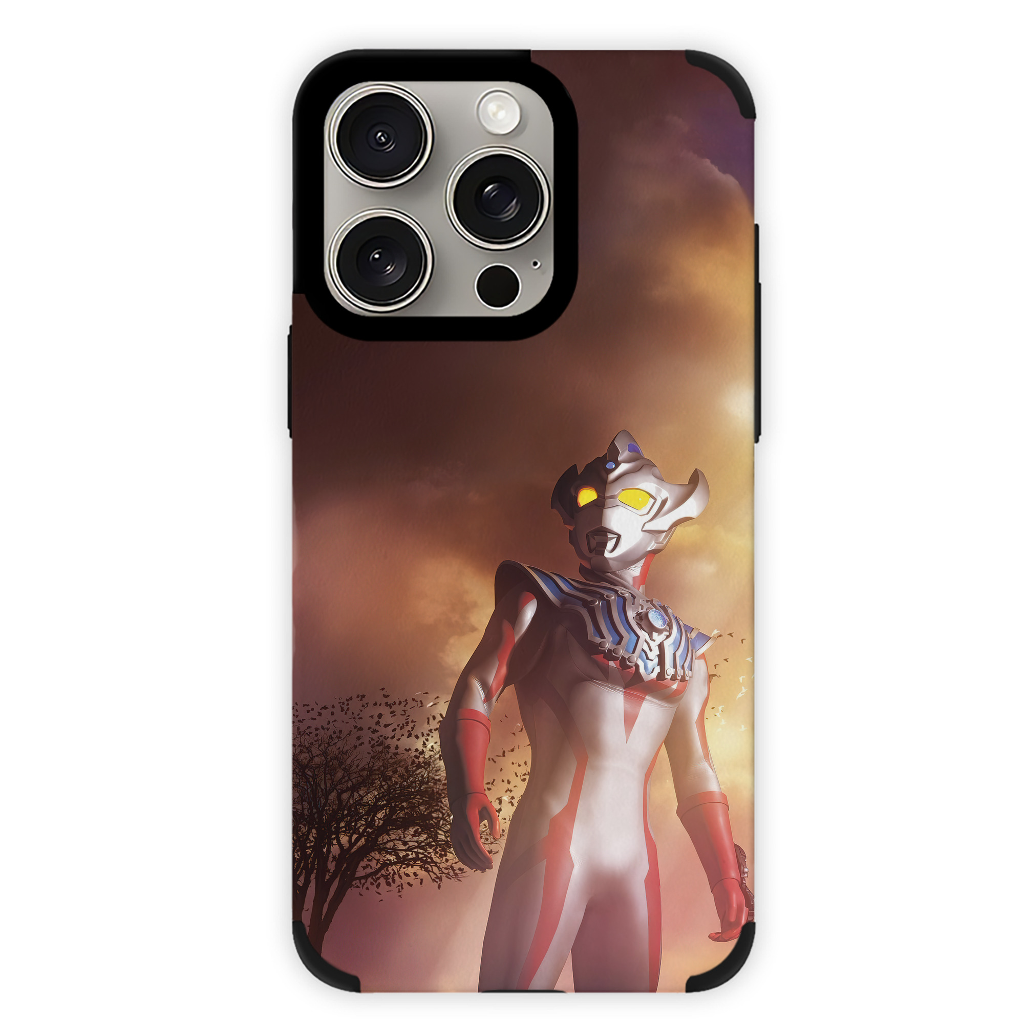 （画像用） ウルトラマン Ultraman 【iPhone15ProMax対応】 PUレザー スマホケース 耐衝撃＆黄変防止