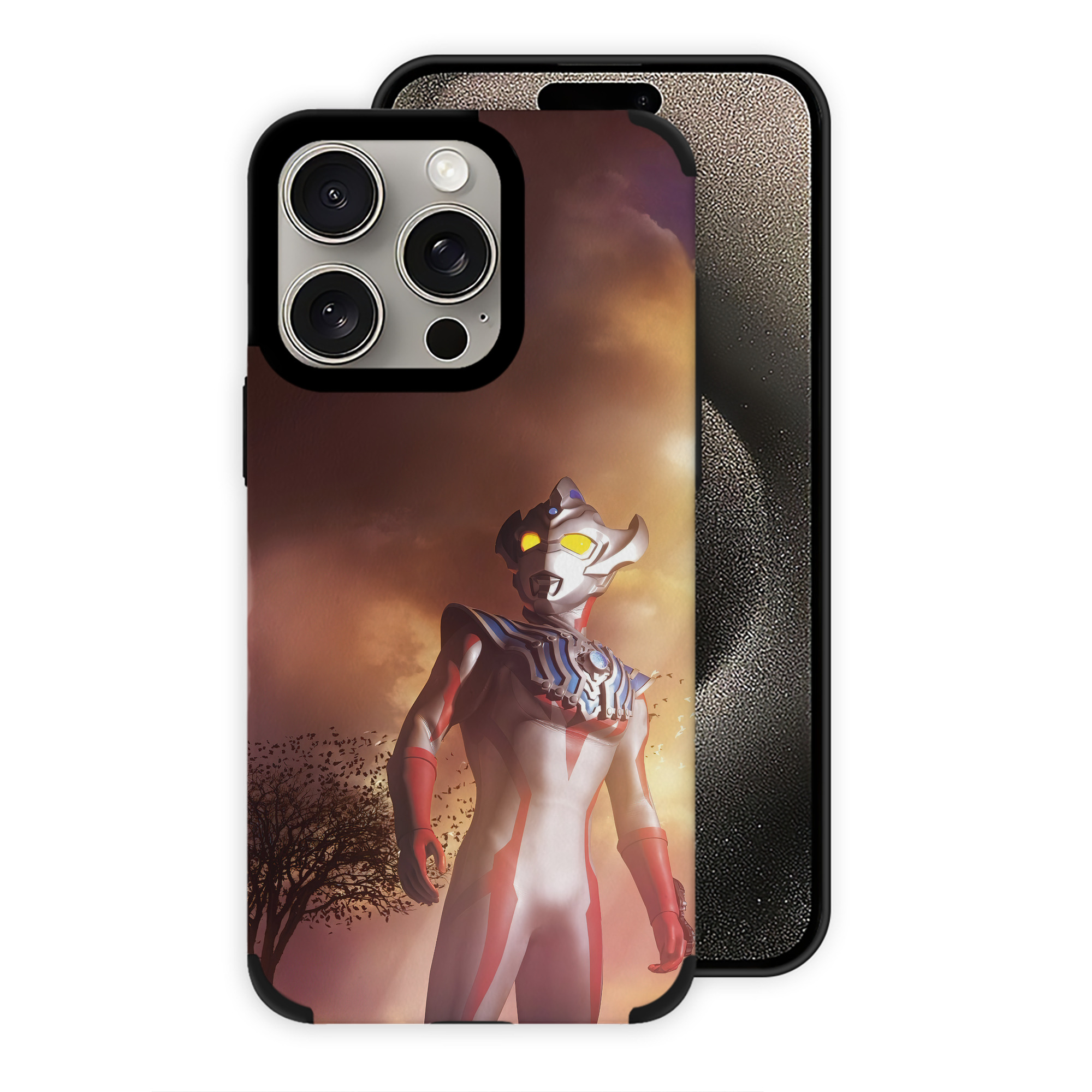 （画像用） ウルトラマン Ultraman 【iPhone15ProMax対応】 PUレザー スマホケース 耐衝撃＆黄変防止