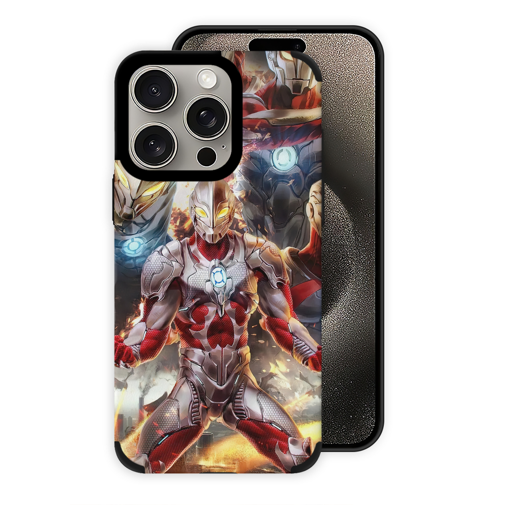 （画像用） ウルトラマン Ultraman 【iPhone15ProMax対応】 PUレザー スマホケース 耐衝撃＆黄変防止