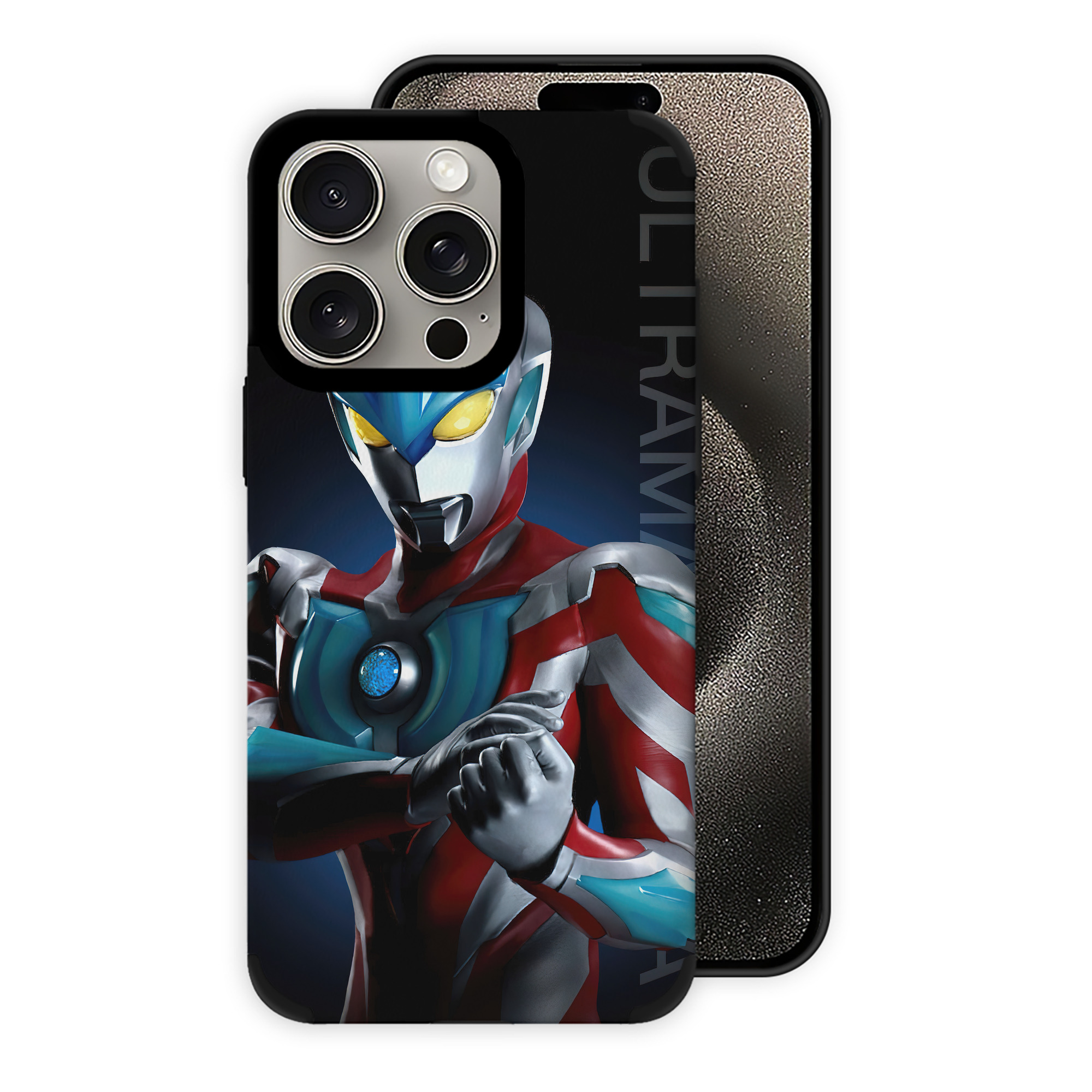 （画像用） ウルトラマン Ultraman 【iPhone15ProMax対応】 PUレザー スマホケース 耐衝撃＆黄変防止