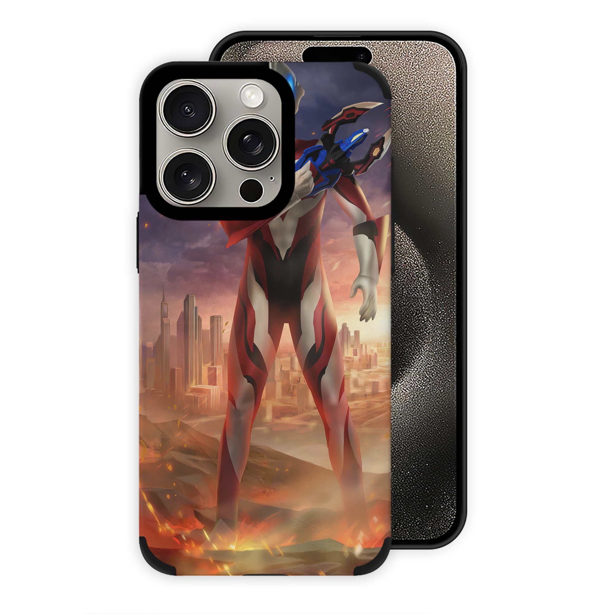 （画像用） ウルトラマン Ultraman 【iPhone15ProMax対応】 PUレザー スマホケース 耐衝撃＆黄変防止