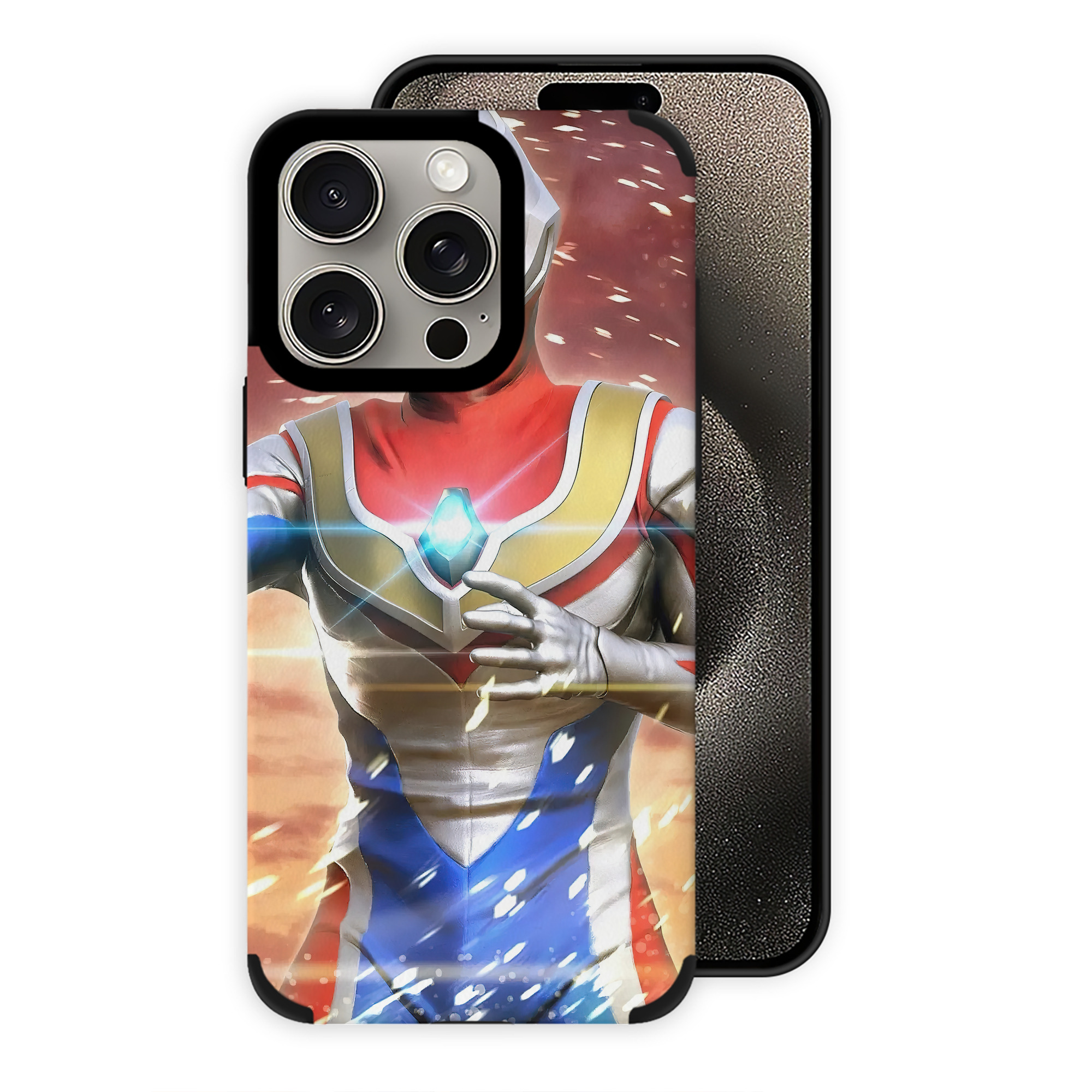 （画像用） ウルトラマン Ultraman 【iPhone15ProMax対応】 PUレザー スマホケース 耐衝撃＆黄変防止