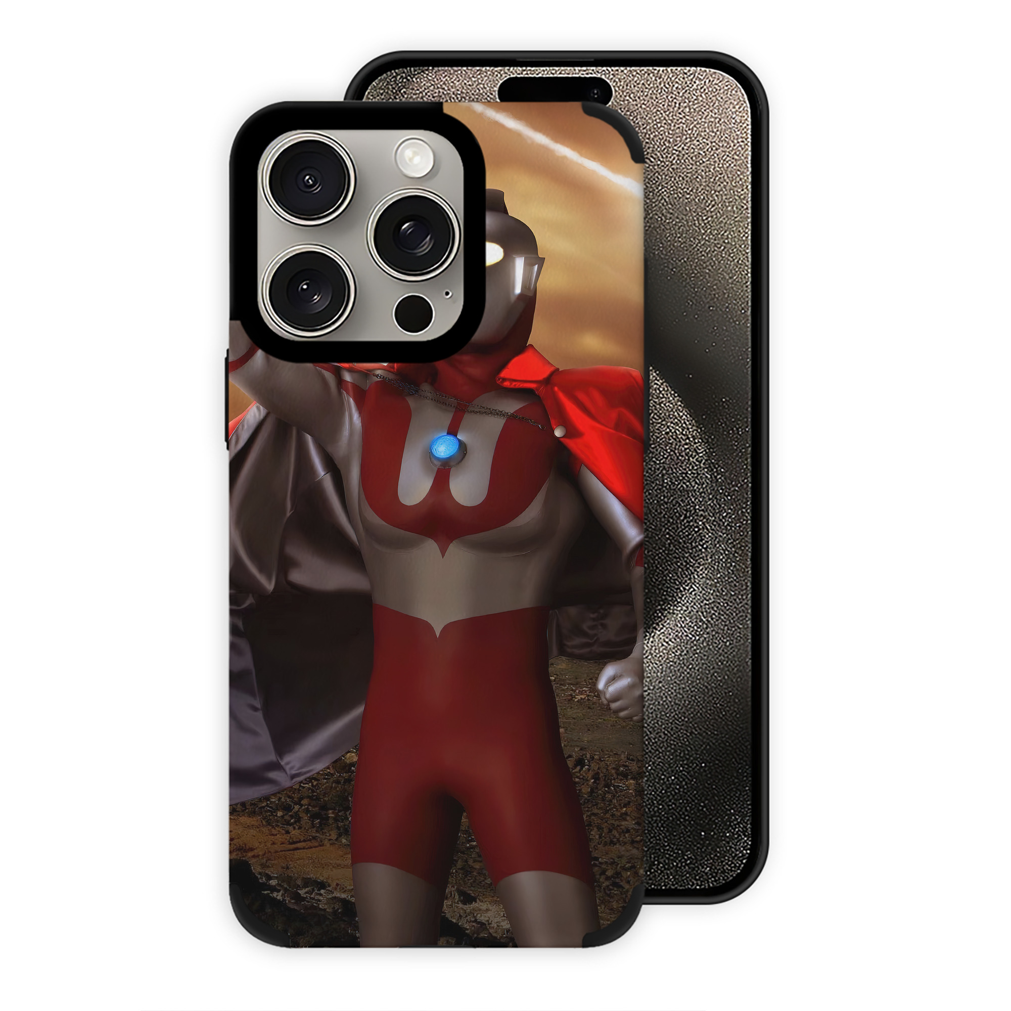 （画像用） ウルトラマン Ultraman 【iPhone15ProMax対応】 PUレザー スマホケース 耐衝撃＆黄変防止