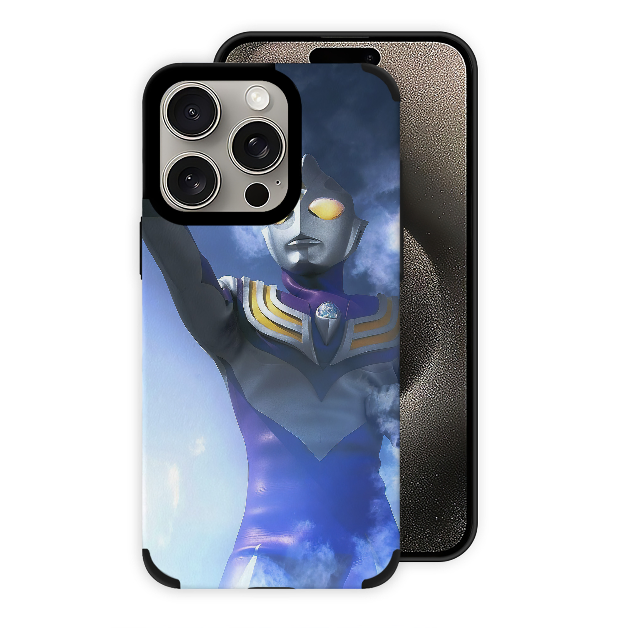 （画像用） ウルトラマン Ultraman 【iPhone15ProMax対応】 PUレザー スマホケース 耐衝撃＆黄変防止