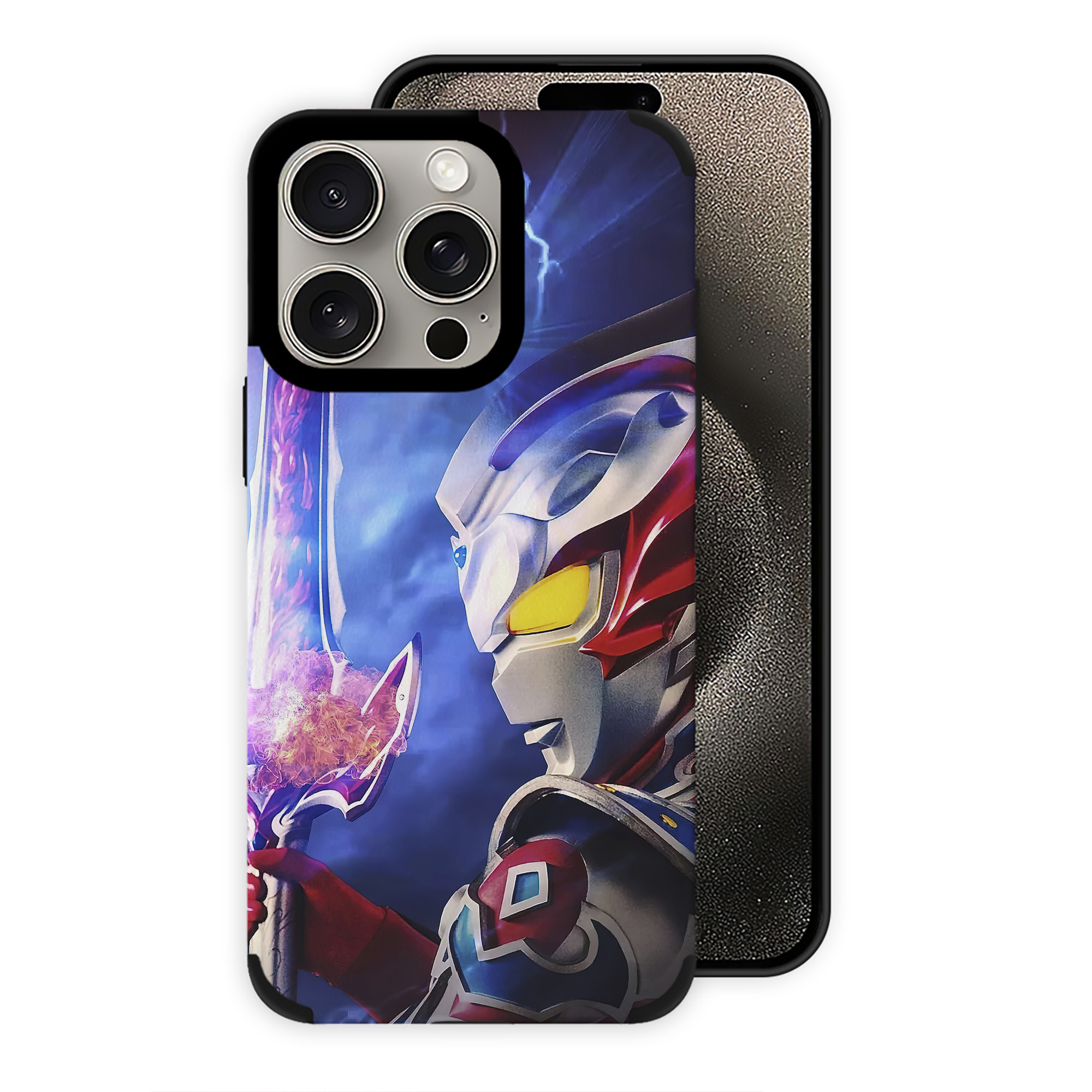 （画像用） ウルトラマン Ultraman 【iPhone15ProMax対応】 PUレザー スマホケース 耐衝撃＆黄変防止