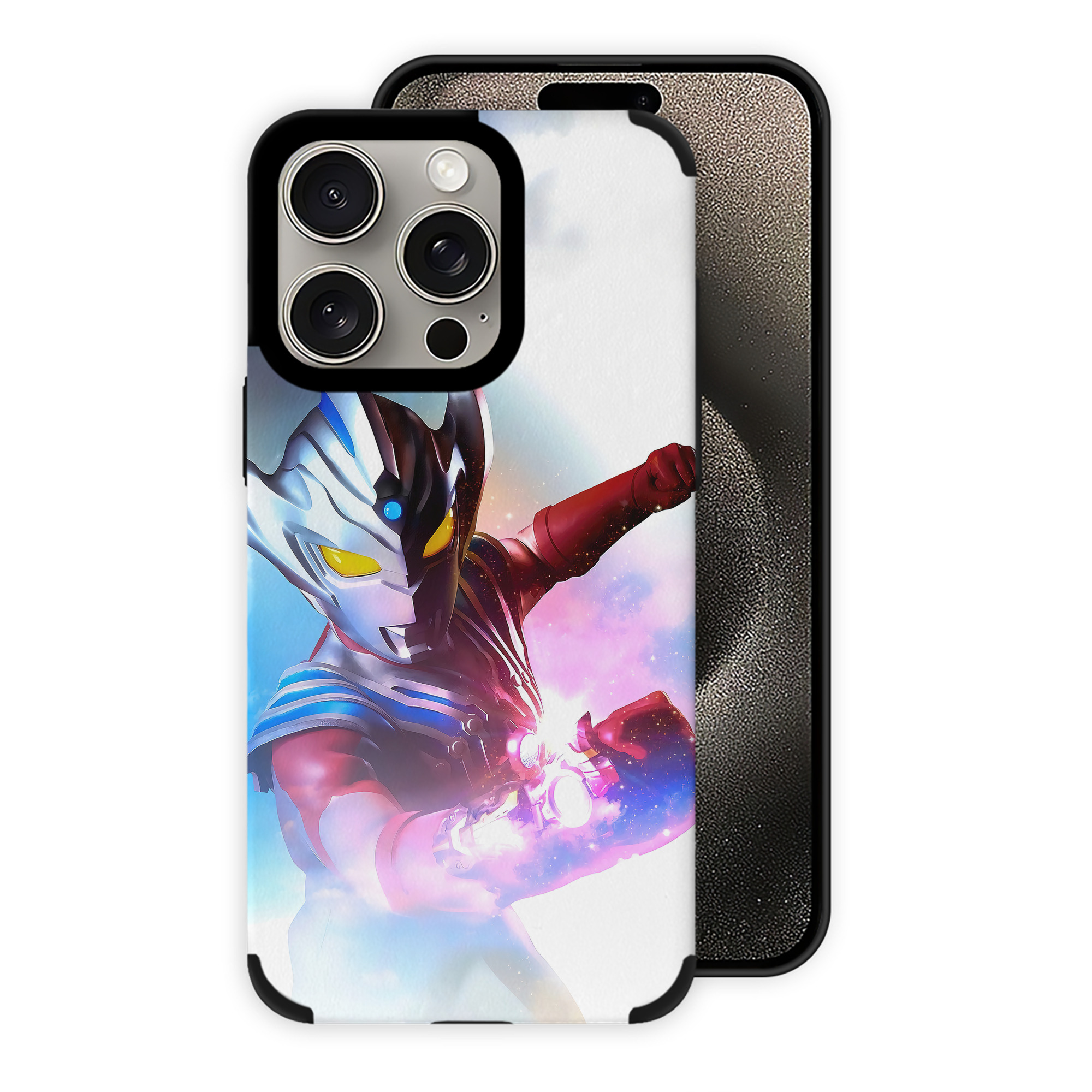 （画像用） ウルトラマン Ultraman 【iPhone15ProMax対応】 PUレザー スマホケース 耐衝撃＆黄変防止