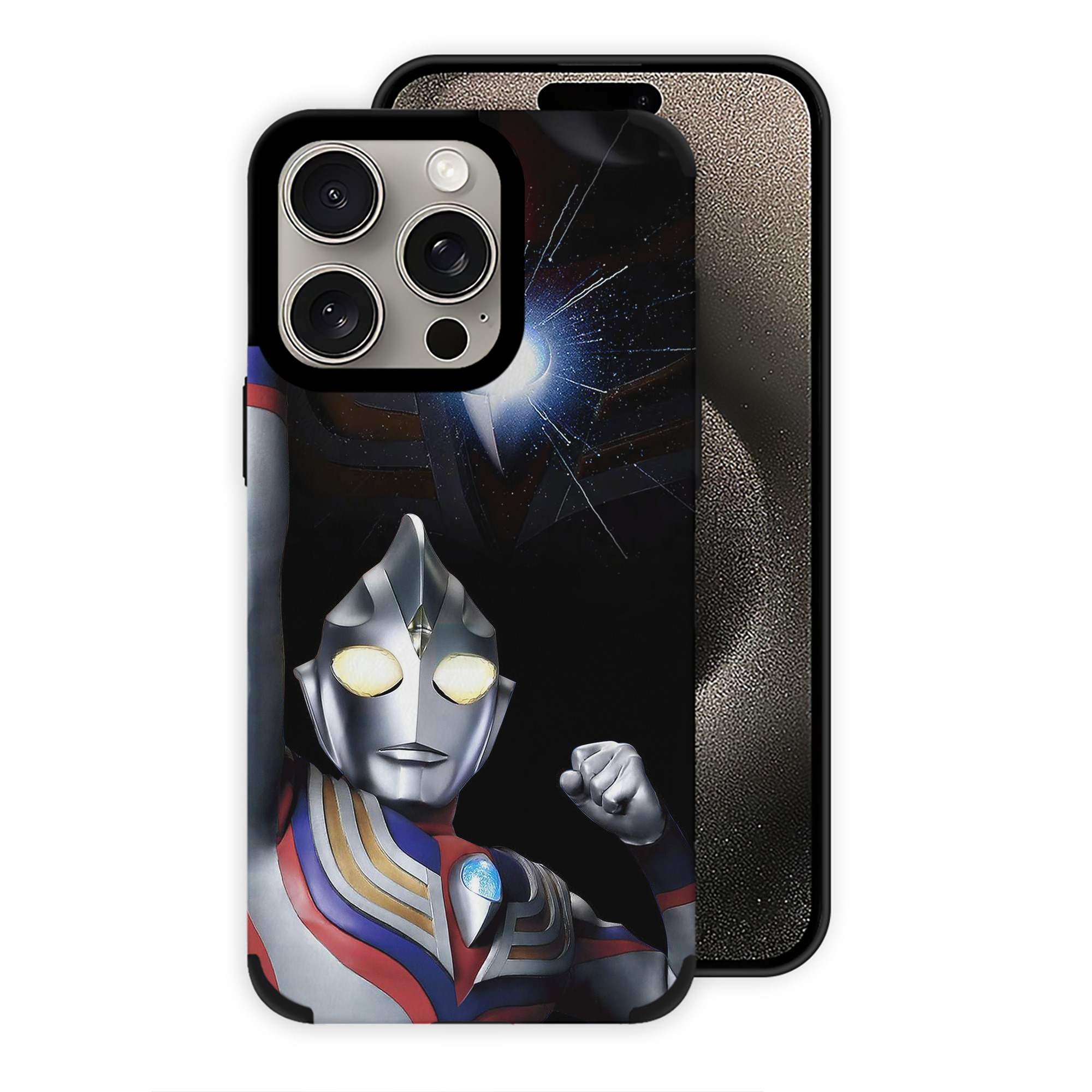 （画像用） ウルトラマン Ultraman 【iPhone15ProMax対応】 PUレザー スマホケース 耐衝撃＆黄変防止