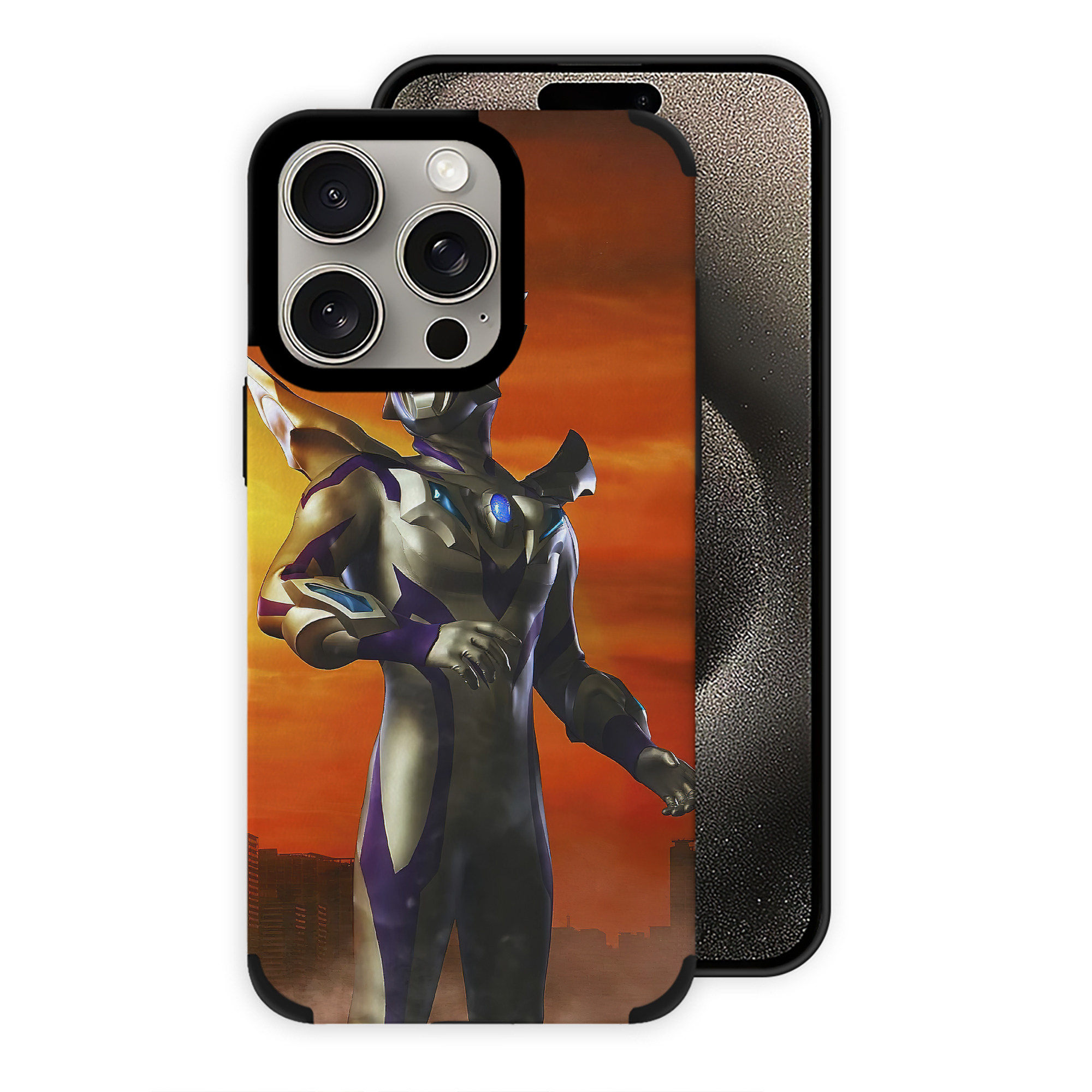 （画像用） ウルトラマン Ultraman 【iPhone15ProMax対応】 PUレザー スマホケース 耐衝撃＆黄変防止