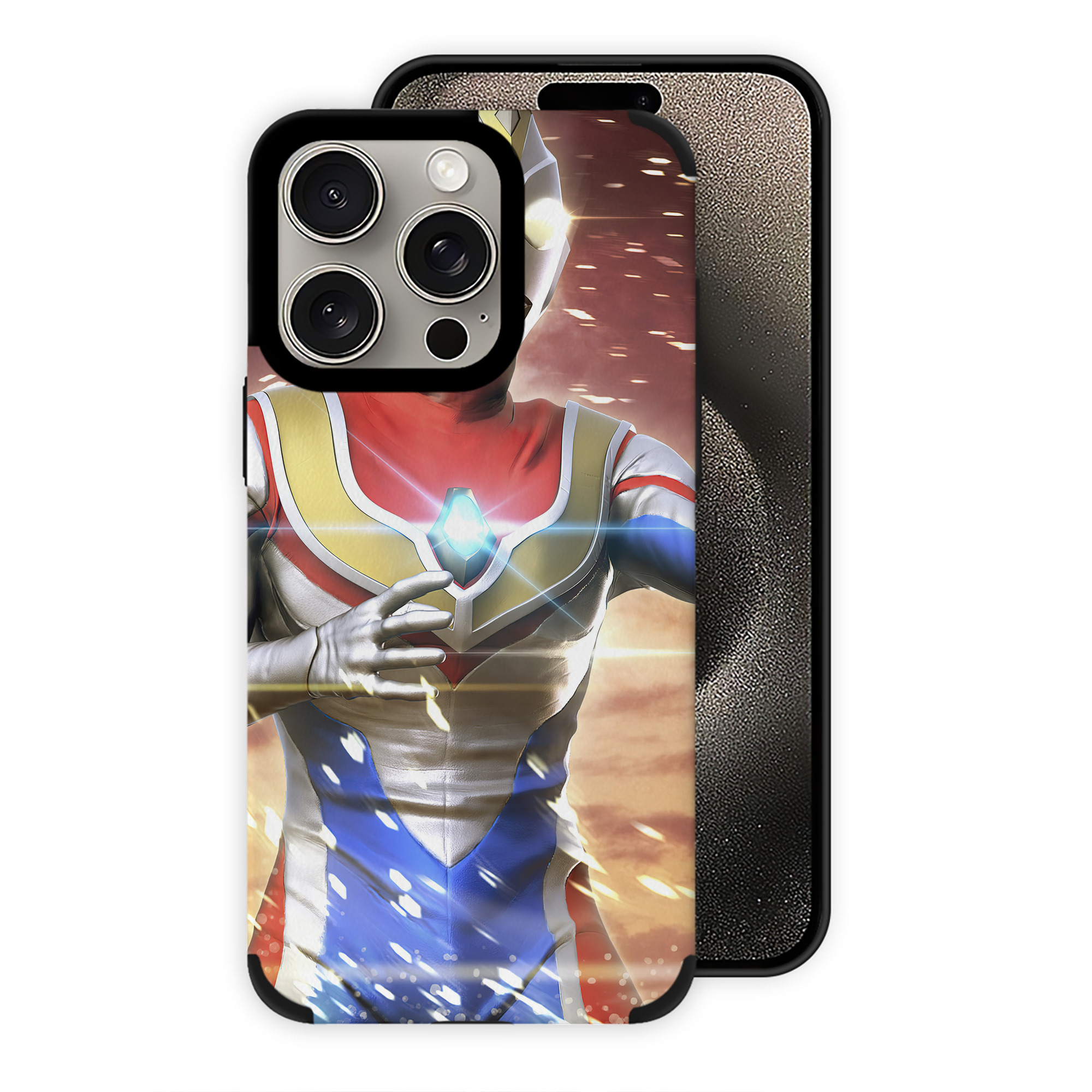 （画像用） ウルトラマン Ultraman 【iPhone15ProMax対応】 PUレザー スマホケース 耐衝撃＆黄変防止