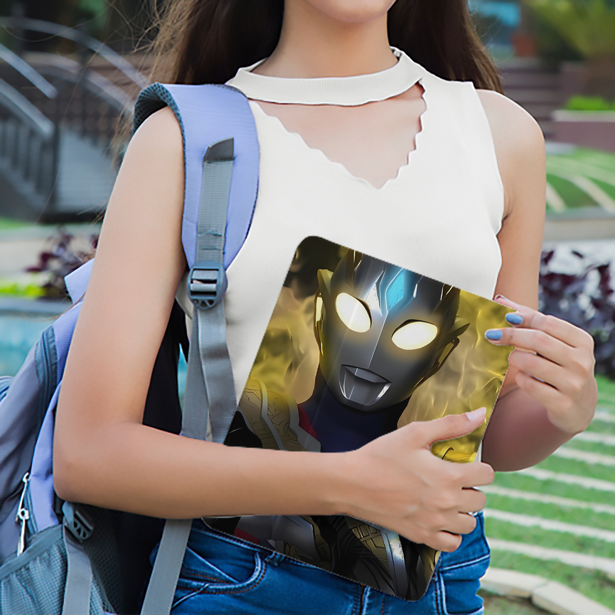 ウルトラマン Ultraman IPad ケース ペン収納付き 三つ折りスタンド PUレザー×シリコン 対応機種9.5/10.5/10.9インチ