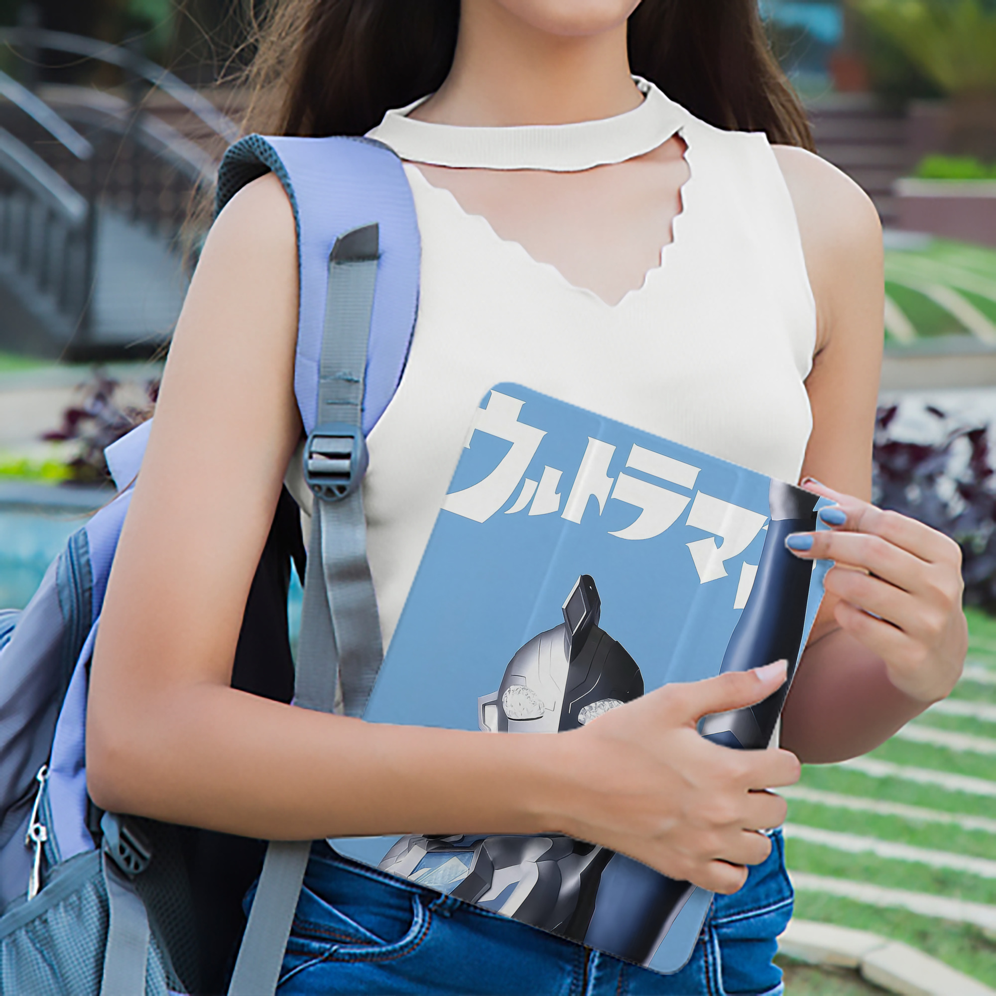 ウルトラマン Ultraman IPad ケース ペン収納付き 三つ折りスタンド PUレザー×シリコン 対応機種9.5/10.5/10.9インチ