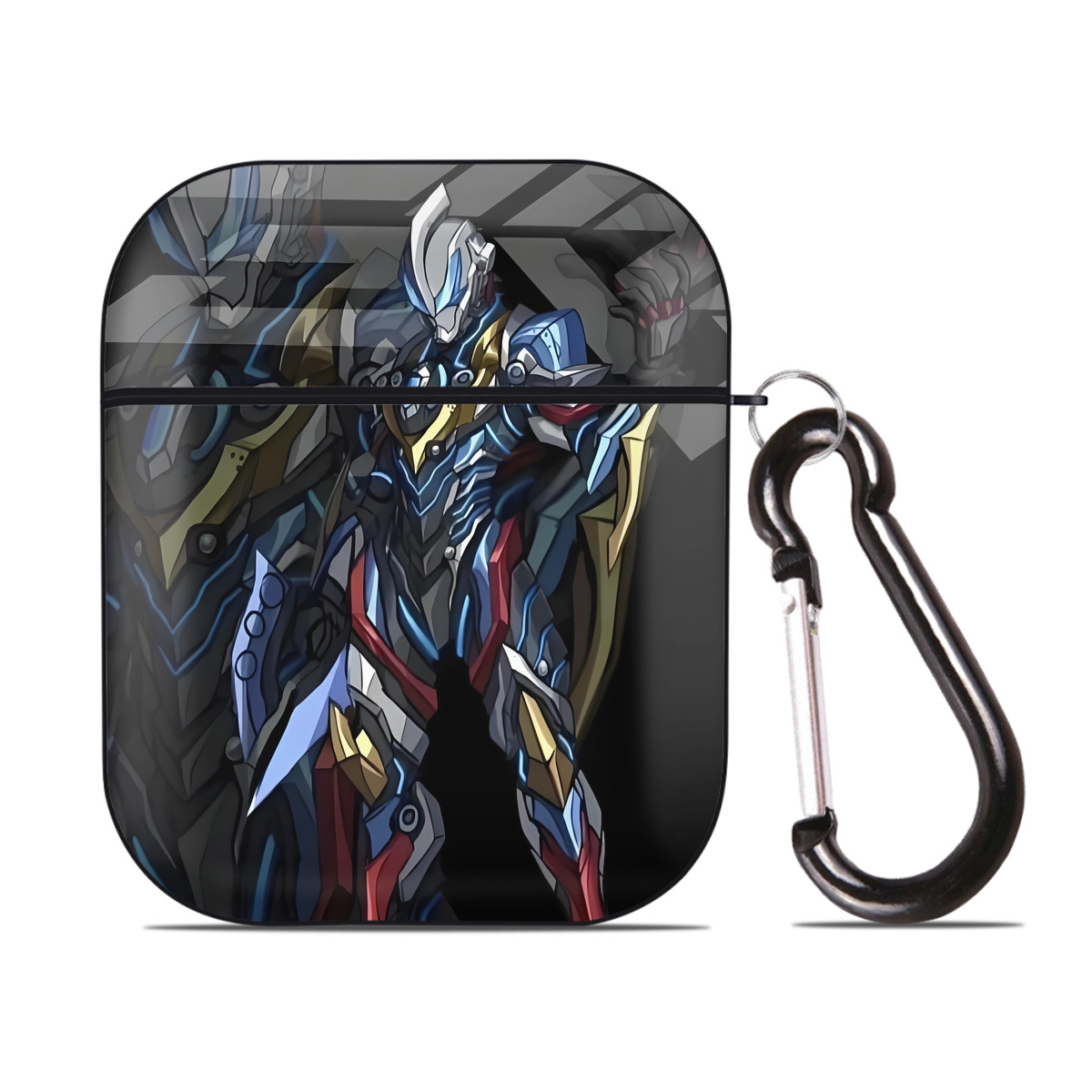 （画像用） ウルトラマン Ultraman AirPods 第2世代保護ケース ハードシェル ブラック 耐衝撃・防指紋・カラビナ付き