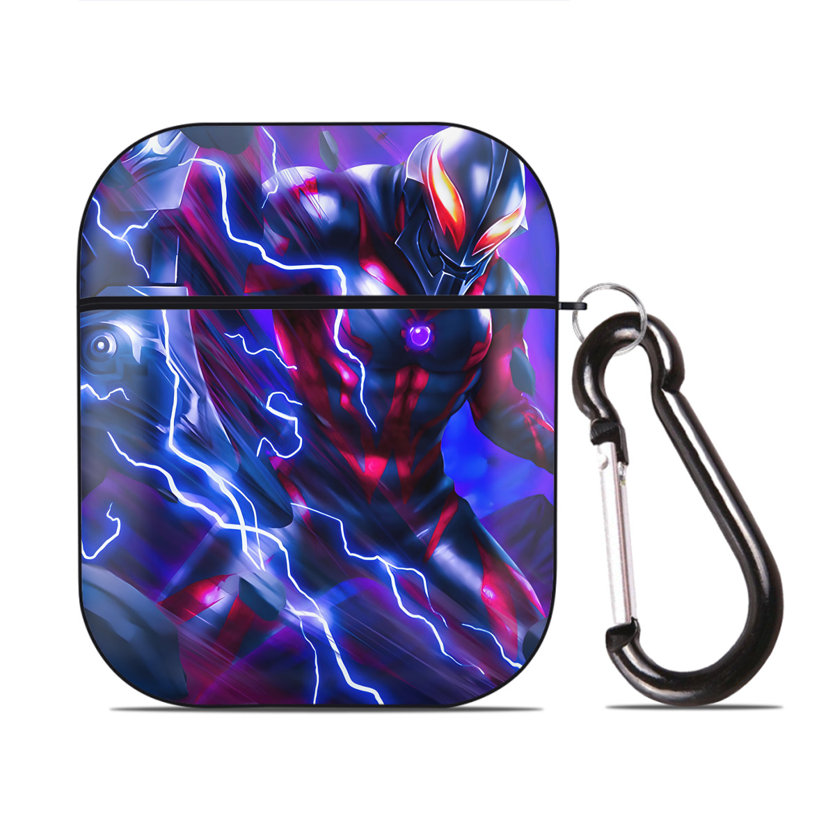 （画像用） ウルトラマン Ultraman AirPods 第2世代保護ケース ハードシェル ブラック 耐衝撃・防指紋・カラビナ付き
