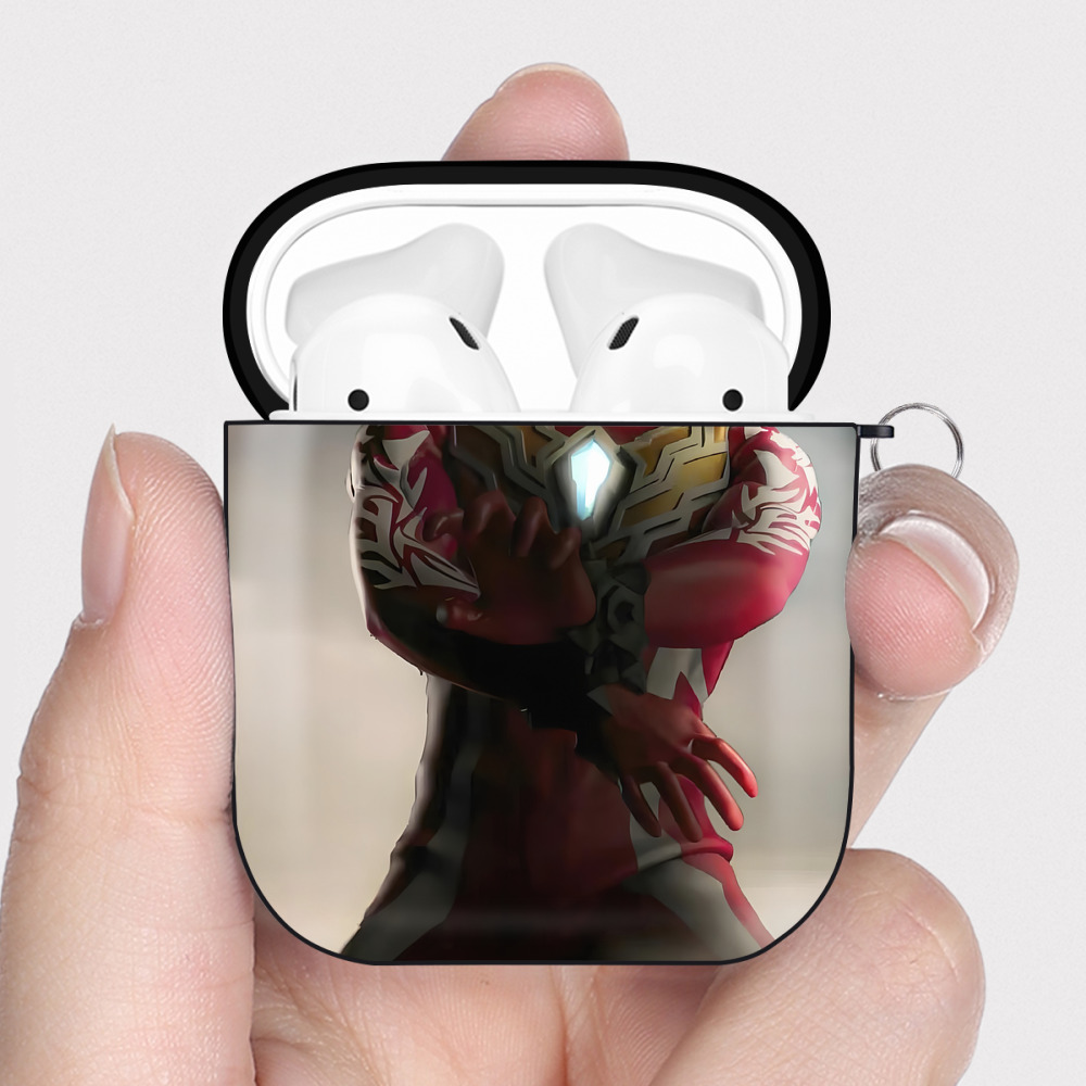 （画像用） ウルトラマン Ultraman AirPods 第2世代保護ケース ハードシェル ブラック 耐衝撃・防指紋・カラビナ付き