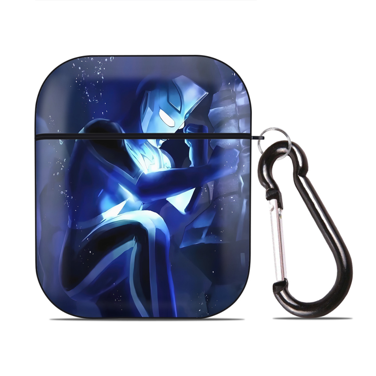 （画像用） ウルトラマン Ultraman AirPods 第2世代保護ケース ハードシェル ブラック 耐衝撃・防指紋・カラビナ付き