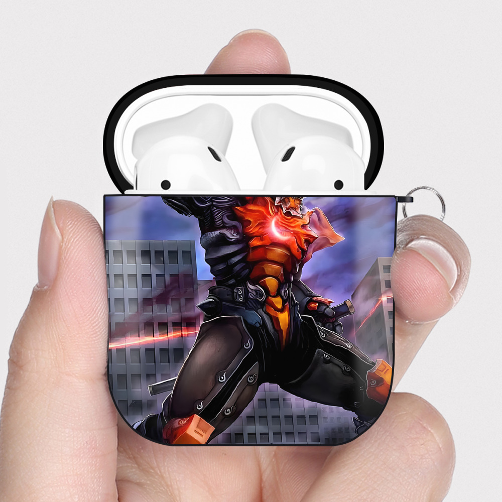（画像用） ウルトラマン Ultraman AirPods 第2世代保護ケース ハードシェル ブラック 耐衝撃・防指紋・カラビナ付き