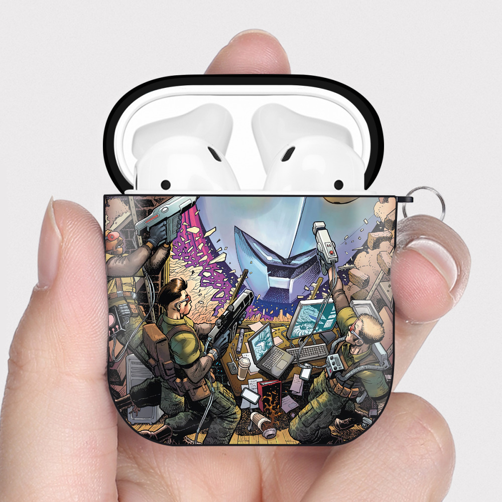 （画像用） ウルトラマン Ultraman AirPods 第2世代保護ケース ハードシェル ブラック 耐衝撃・防指紋・カラビナ付き