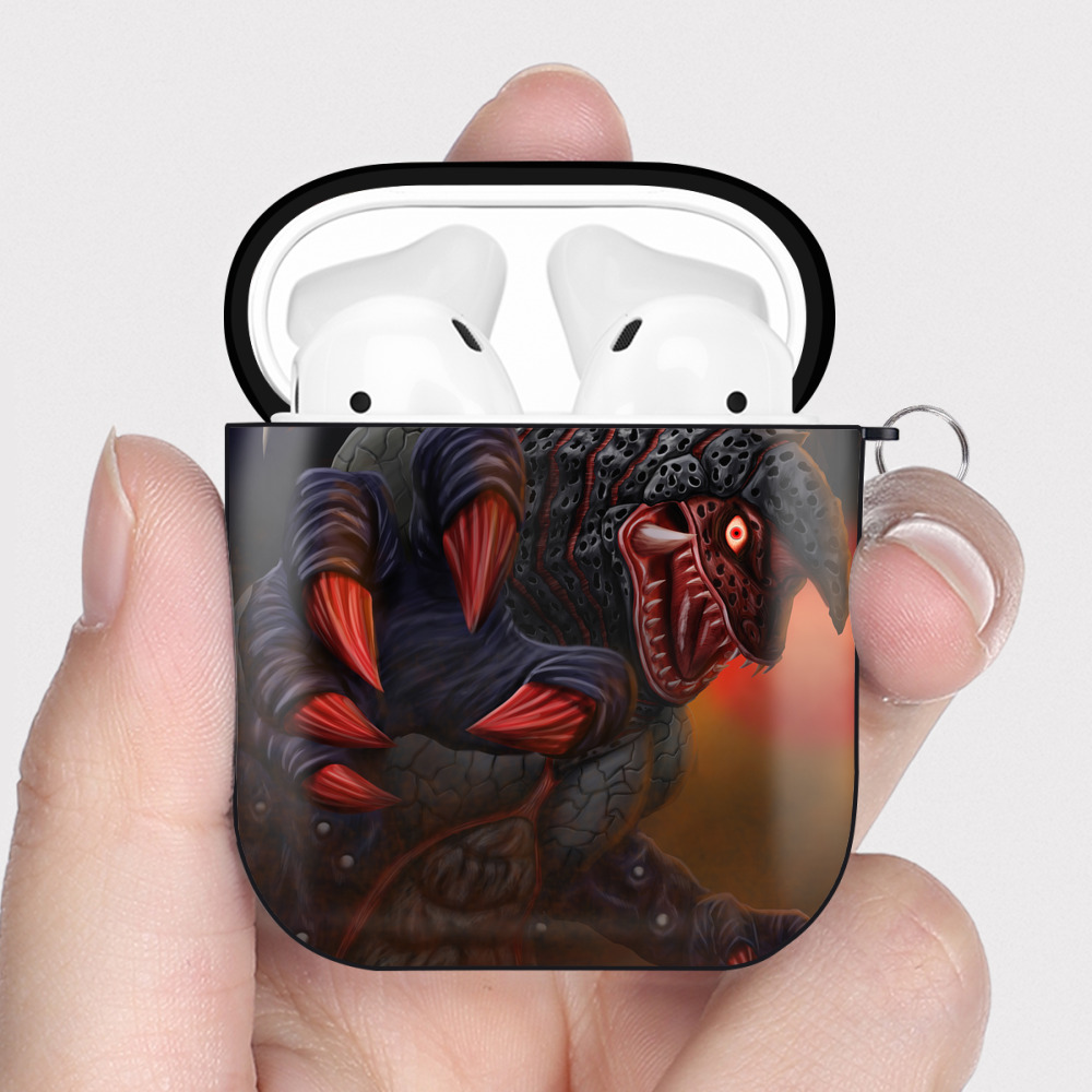（画像用） ウルトラマン Ultraman AirPods 第2世代保護ケース ハードシェル ブラック 耐衝撃・防指紋・カラビナ付き