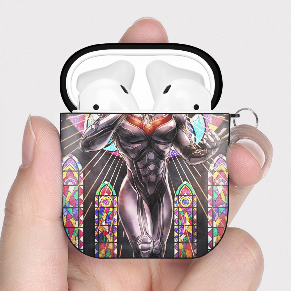（画像用） ウルトラマン Ultraman AirPods 第2世代保護ケース ハードシェル ブラック 耐衝撃・防指紋・カラビナ付き