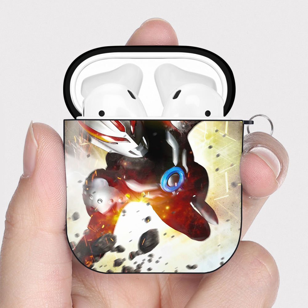 （画像用） ウルトラマン Ultraman AirPods 第2世代保護ケース ハードシェル ブラック 耐衝撃・防指紋・カラビナ付き