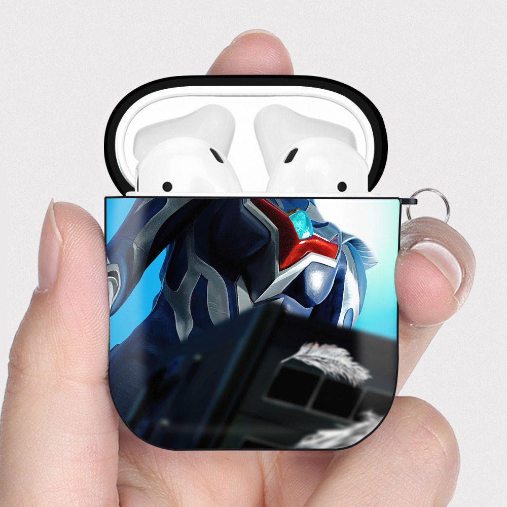 （画像用） ウルトラマン Ultraman AirPods 第2世代保護ケース ハードシェル ブラック 耐衝撃・防指紋・カラビナ付き