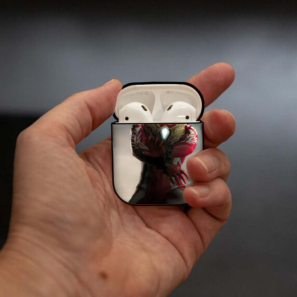 ウルトラマン Ultraman AirPods 第2世代保護ケース ハードシェル ブラック 耐衝撃・防指紋・カラビナ付き