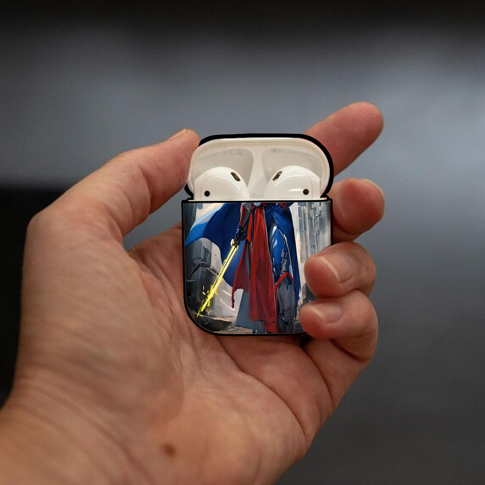ウルトラマン Ultraman AirPods 第2世代保護ケース ハードシェル ブラック 耐衝撃・防指紋・カラビナ付き