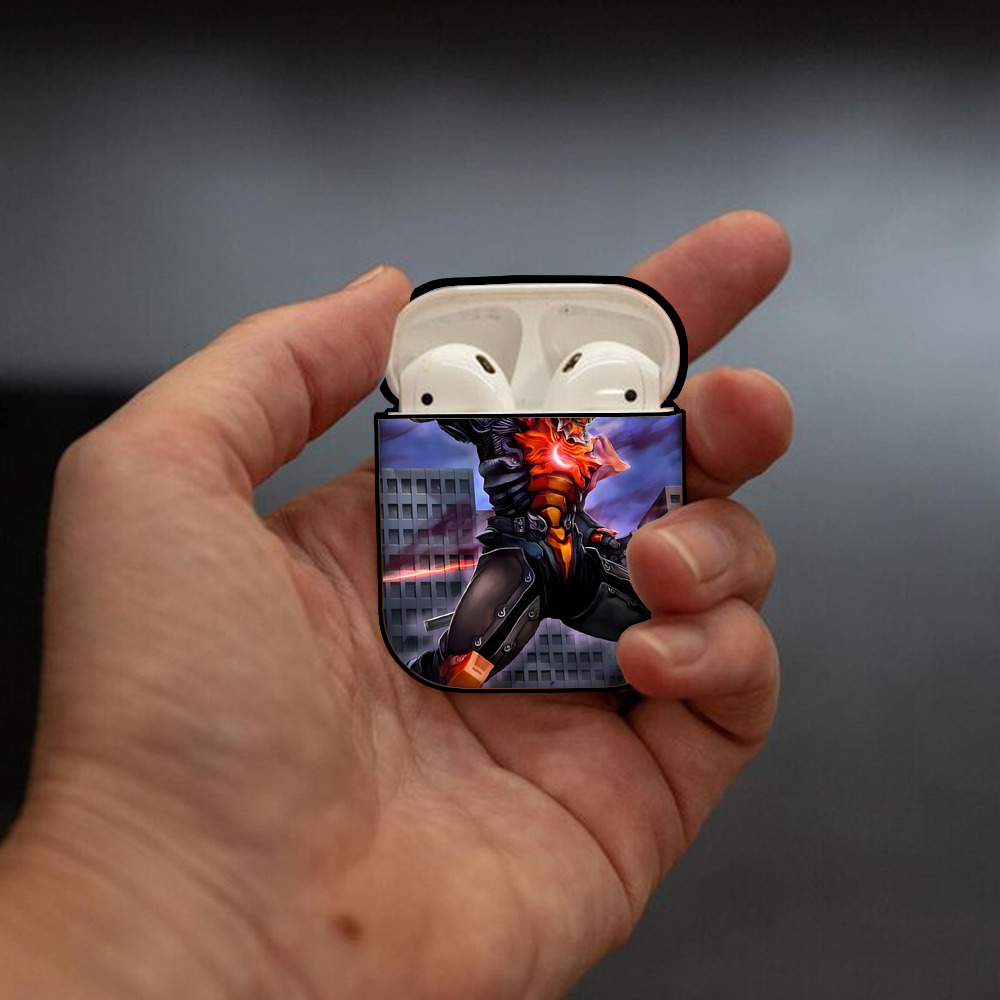 ウルトラマン Ultraman AirPods 第2世代保護ケース ハードシェル ブラック 耐衝撃・防指紋・カラビナ付き