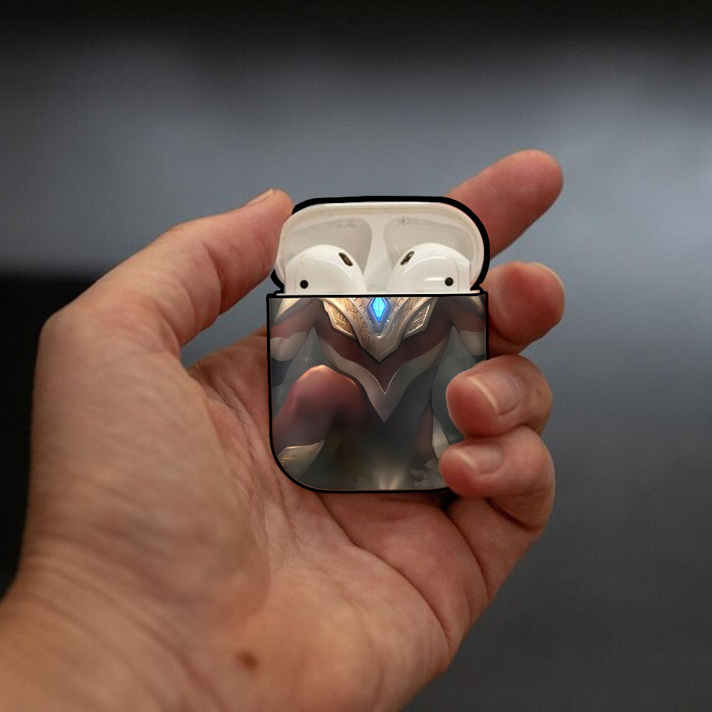 ウルトラマン Ultraman AirPods 第2世代保護ケース ハードシェル ブラック 耐衝撃・防指紋・カラビナ付き