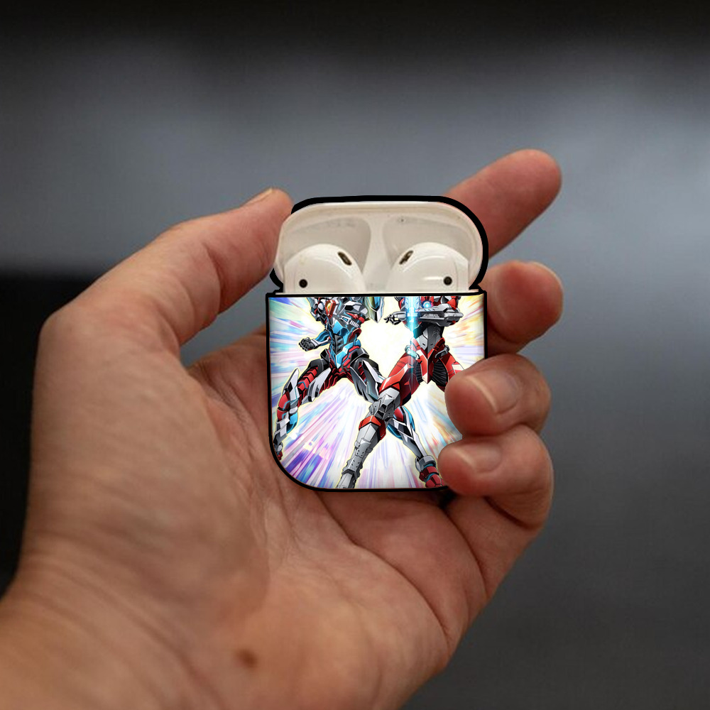 ウルトラマン Ultraman AirPods 第2世代保護ケース ハードシェル ブラック 耐衝撃・防指紋・カラビナ付き
