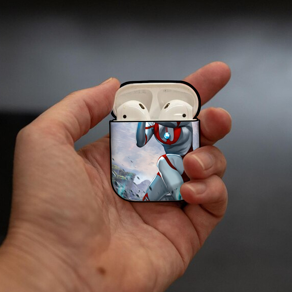 ウルトラマン Ultraman AirPods 第2世代保護ケース ハードシェル ブラック 耐衝撃・防指紋・カラビナ付き