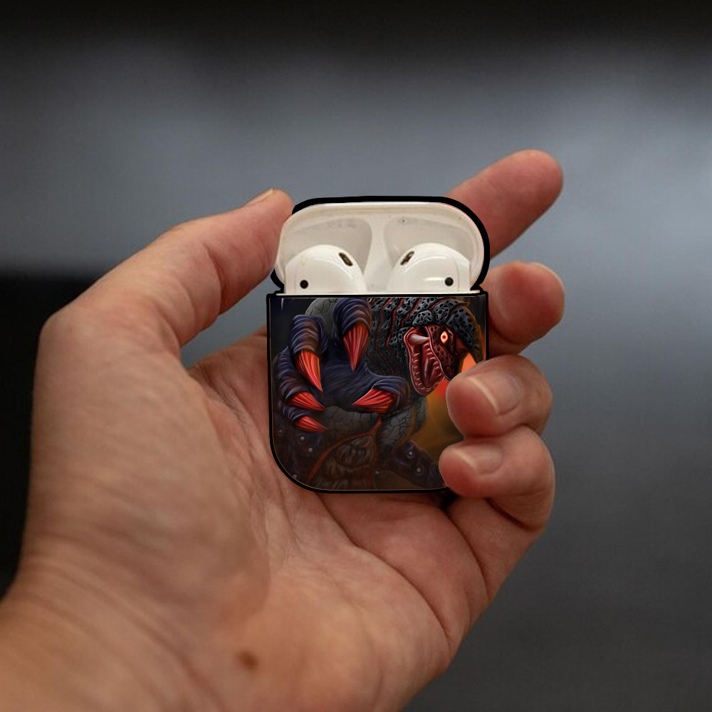 ウルトラマン Ultraman AirPods 第2世代保護ケース ハードシェル ブラック 耐衝撃・防指紋・カラビナ付き