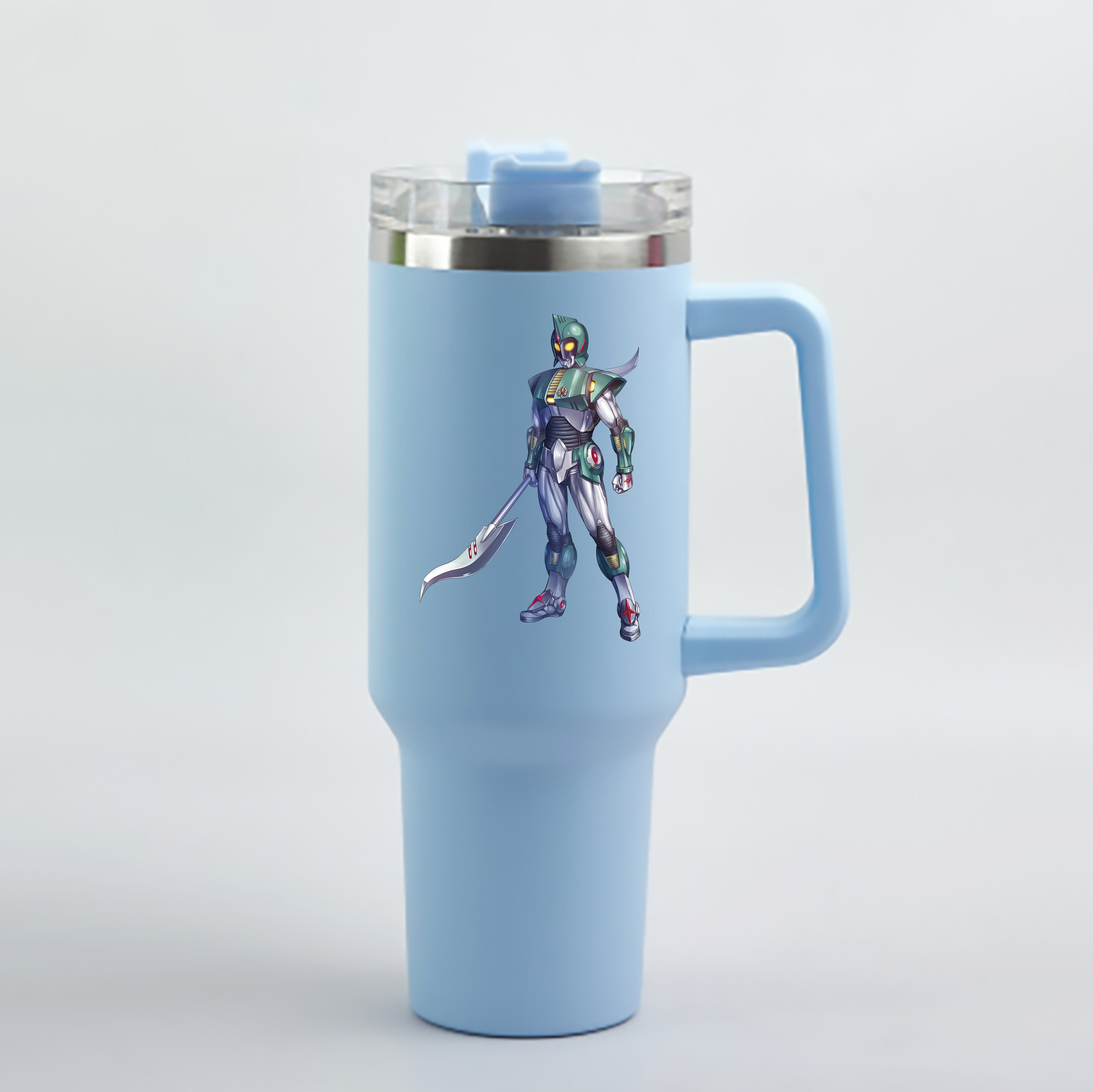 （画像用） ウルトラマン Ultraman 1200mL車用タンブラー - クリスタルステッカー（プラスチックストロー付き）