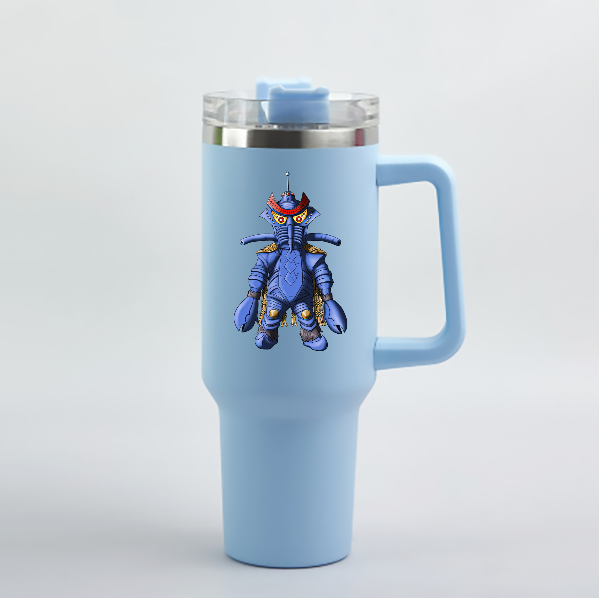 （画像用） ウルトラマン Ultraman 1200mL車用タンブラー - クリスタルステッカー（プラスチックストロー付き）