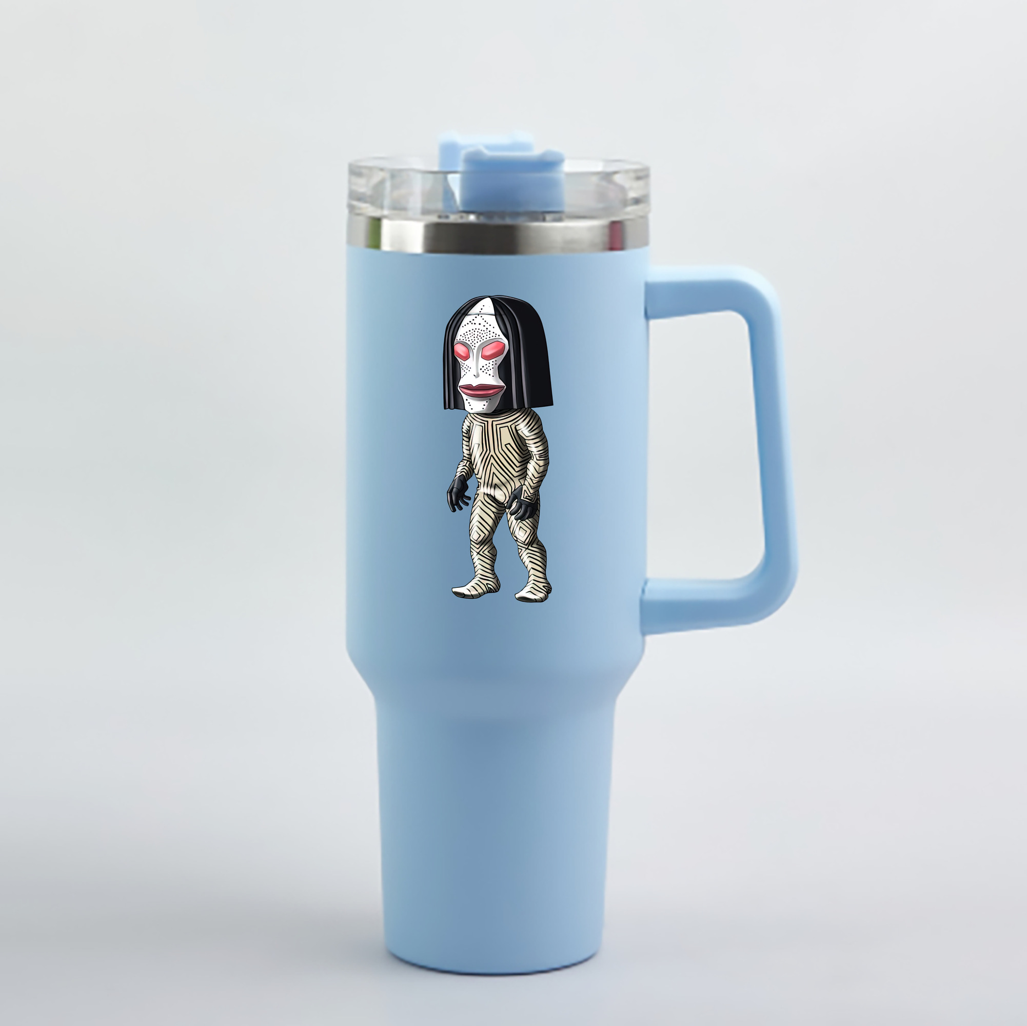 （画像用） ウルトラマン Ultraman 1200mL車用タンブラー - クリスタルステッカー（プラスチックストロー付き）