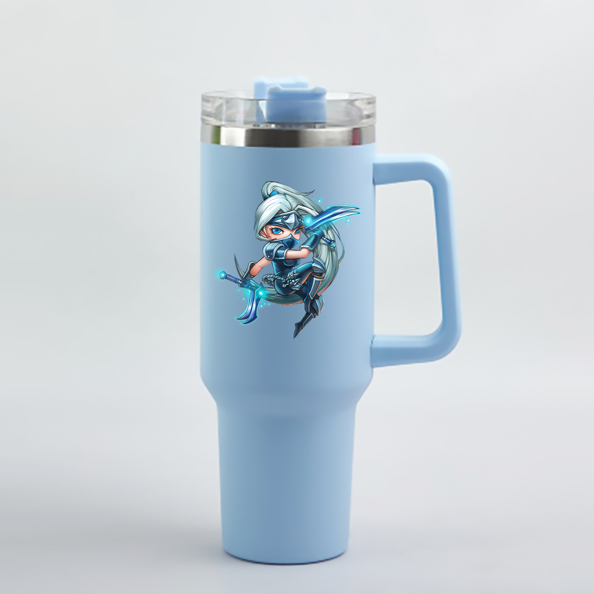 （画像用） ウルトラマン Ultraman 1200mL車用タンブラー - クリスタルステッカー（プラスチックストロー付き）