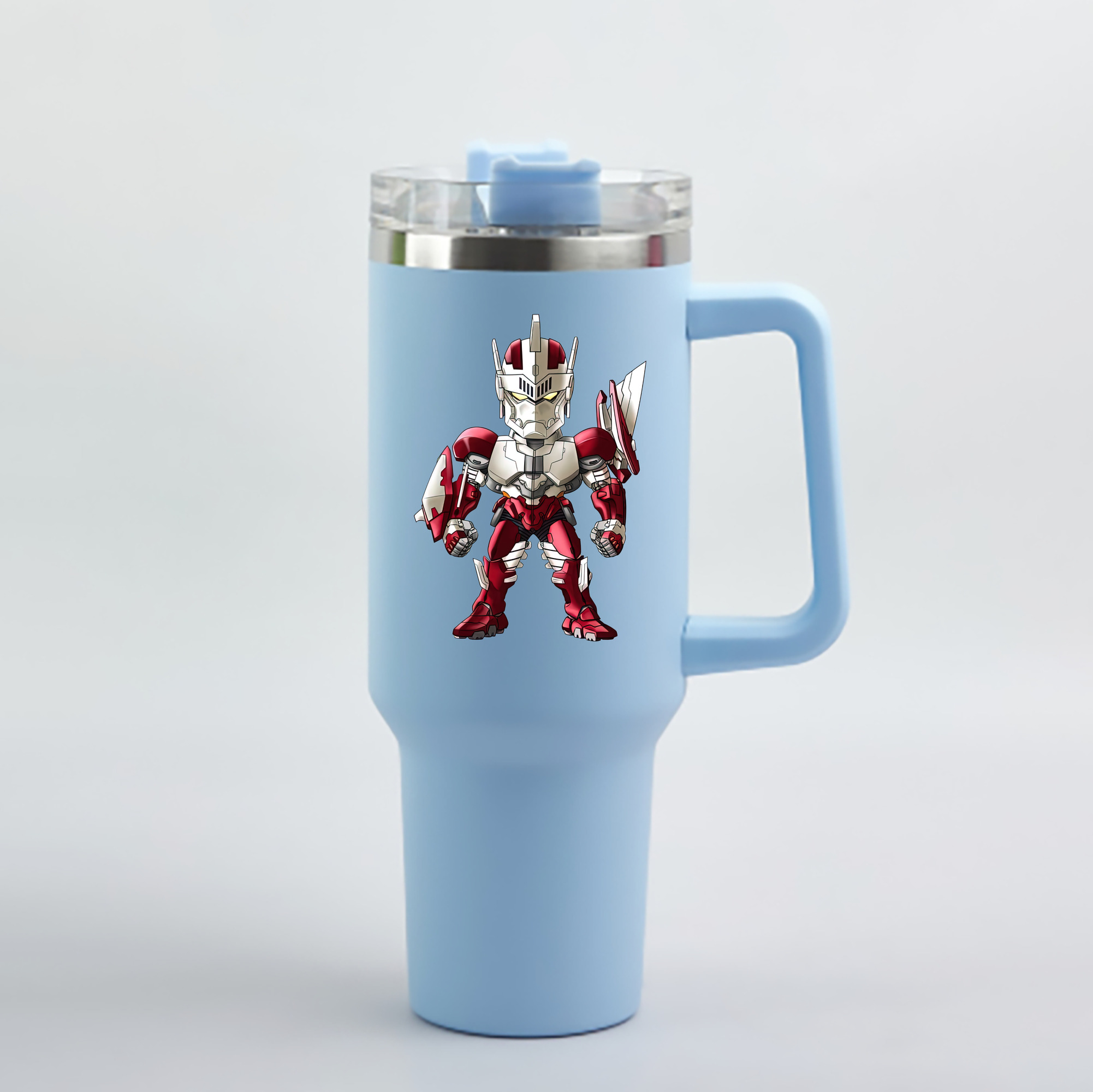 （画像用） ウルトラマン Ultraman 1200mL車用タンブラー - クリスタルステッカー（プラスチックストロー付き）