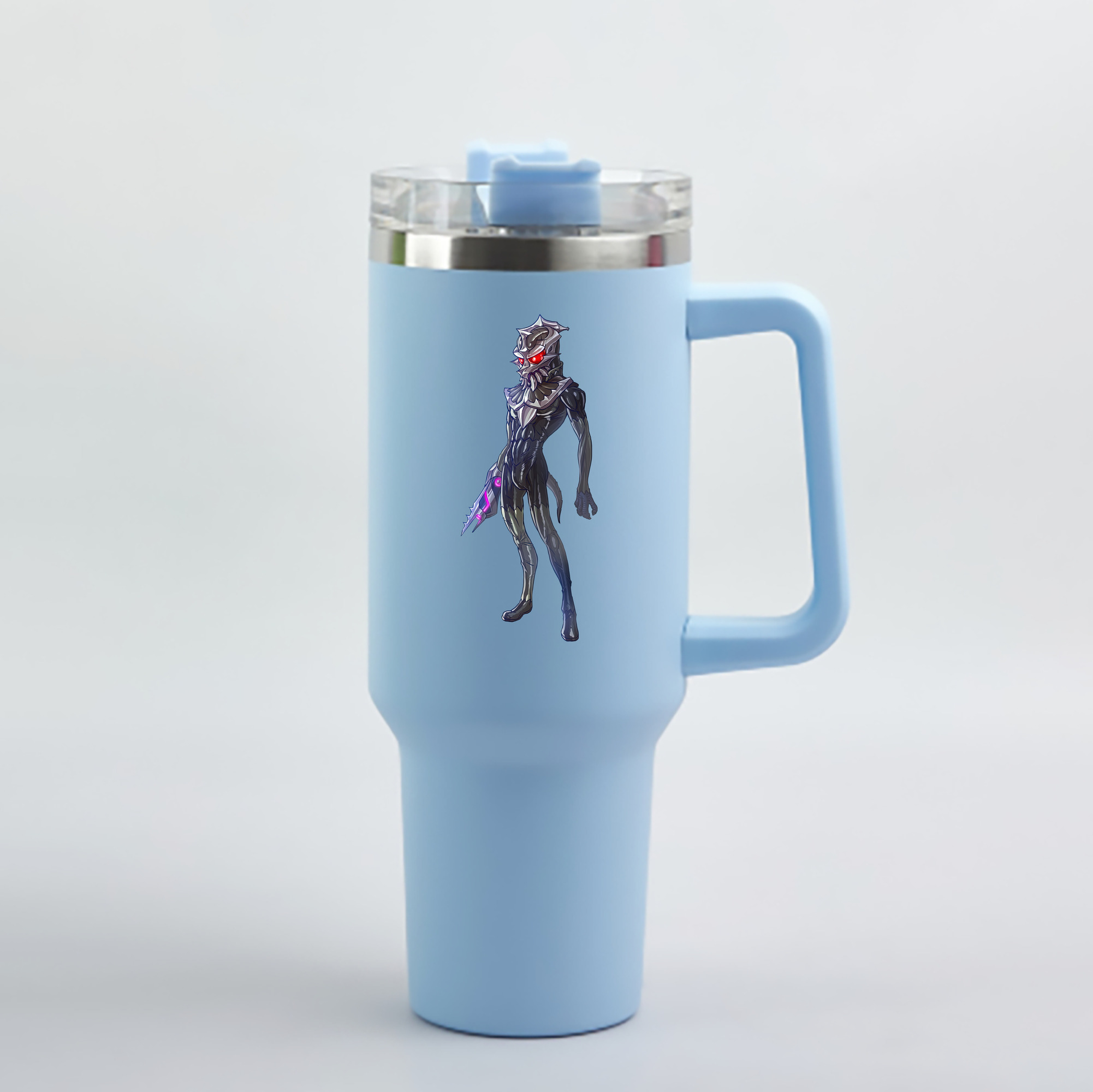 （画像用） ウルトラマン Ultraman 1200mL車用タンブラー - クリスタルステッカー（プラスチックストロー付き）