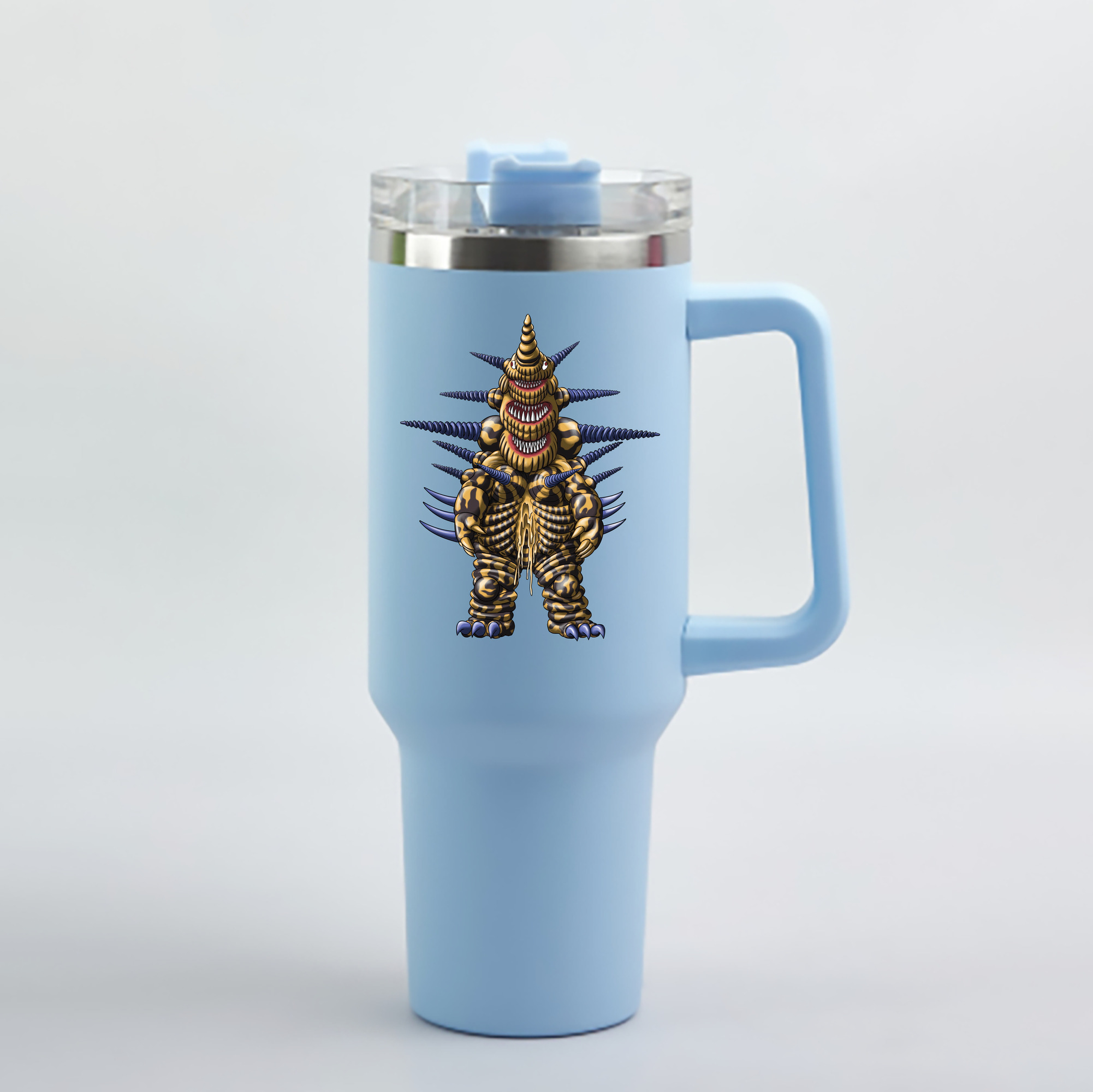 （画像用） ウルトラマン Ultraman 1200mL車用タンブラー - クリスタルステッカー（プラスチックストロー付き）
