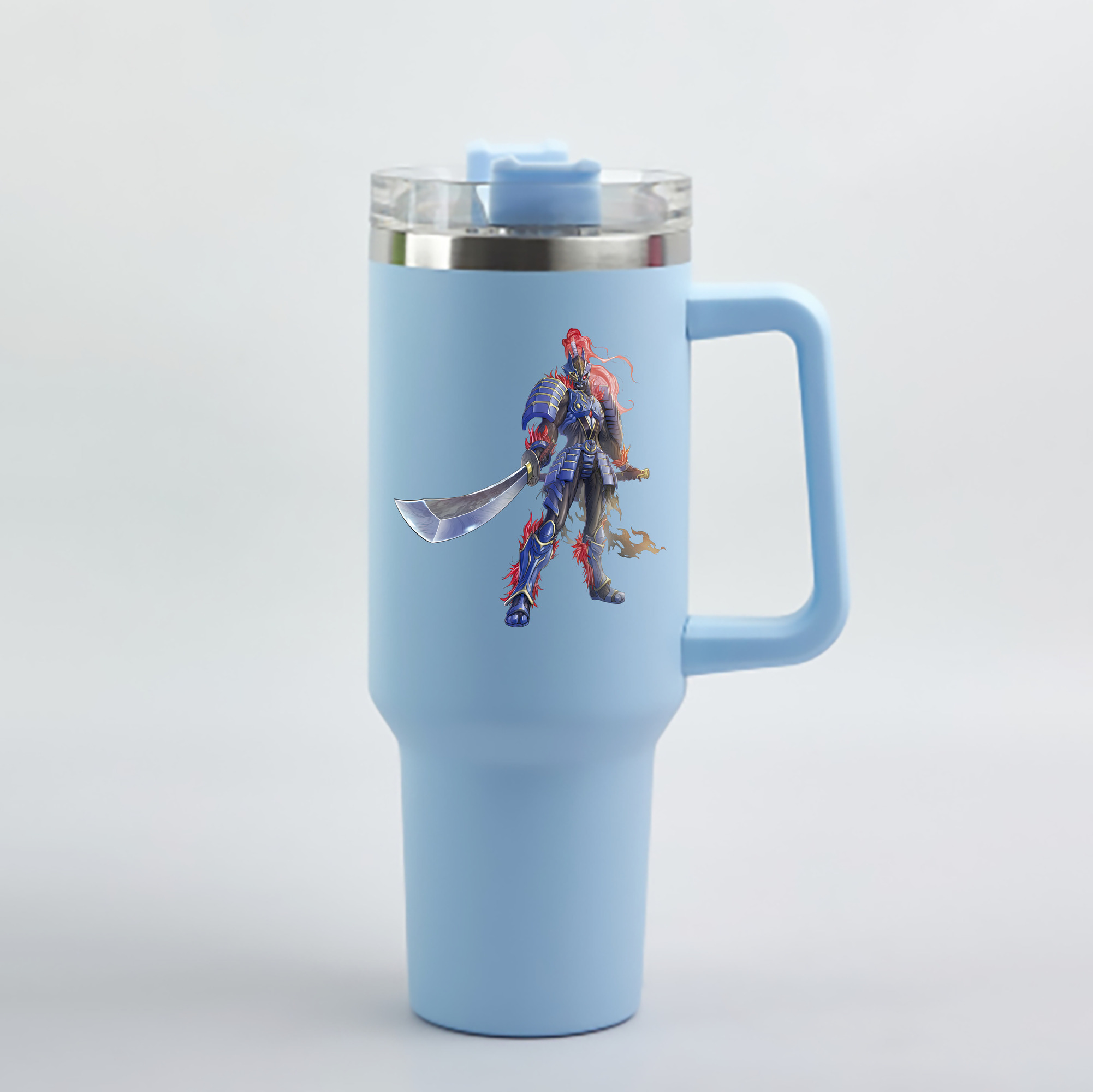 （画像用） ウルトラマン Ultraman 1200mL車用タンブラー - クリスタルステッカー（プラスチックストロー付き）
