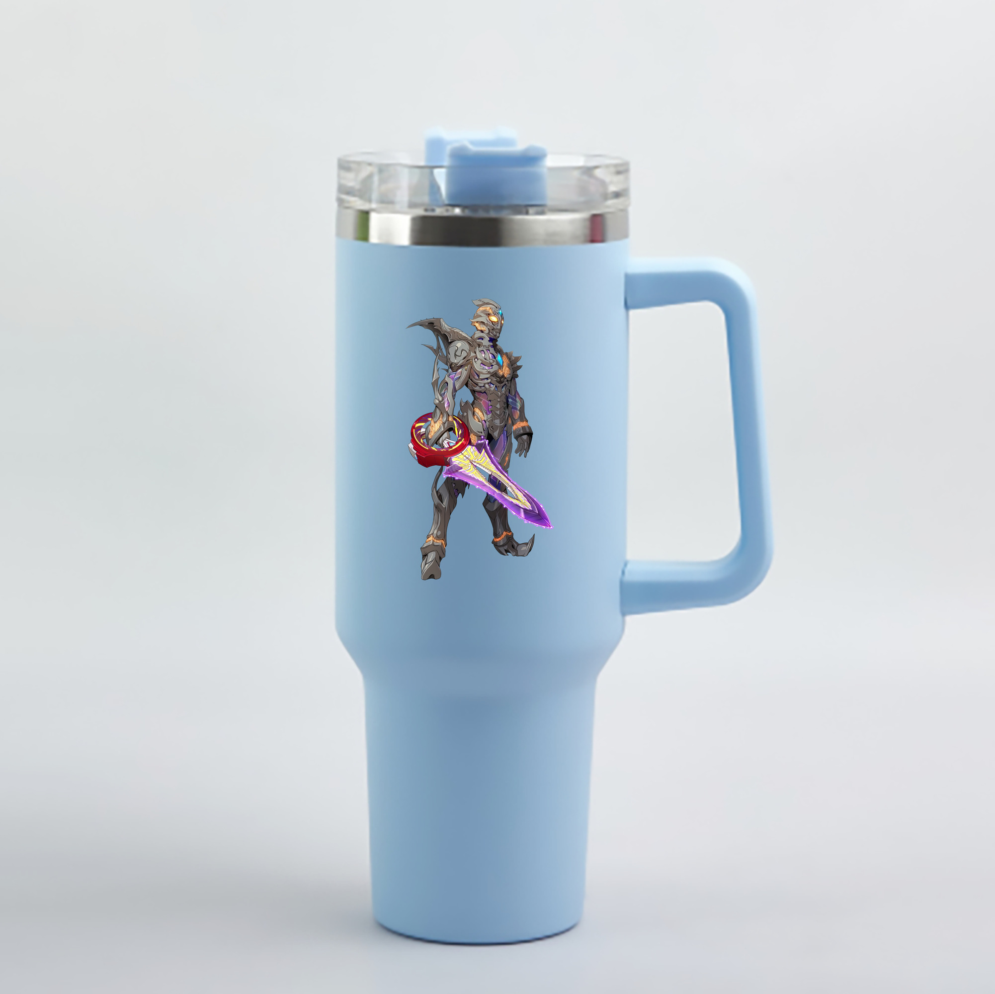 （画像用） ウルトラマン Ultraman 1200mL車用タンブラー - クリスタルステッカー（プラスチックストロー付き）
