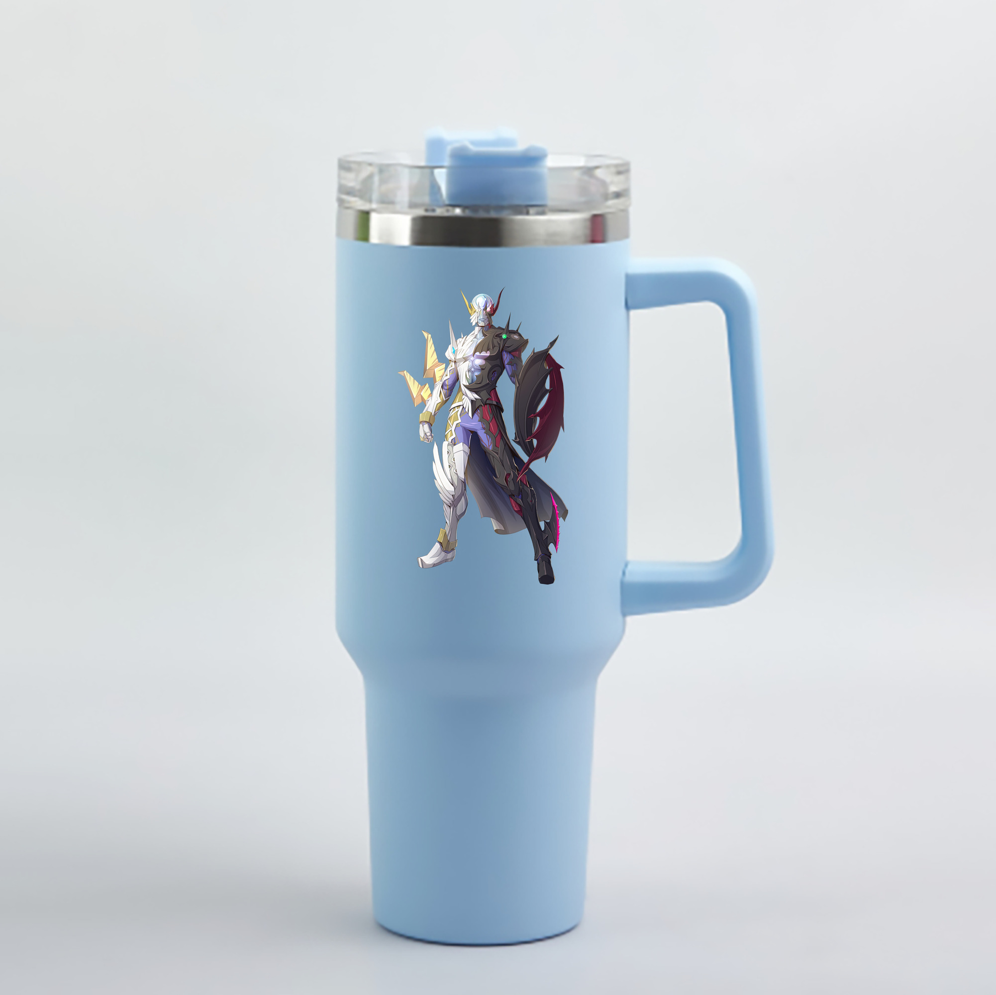 （画像用） ウルトラマン Ultraman 1200mL車用タンブラー - クリスタルステッカー（プラスチックストロー付き）