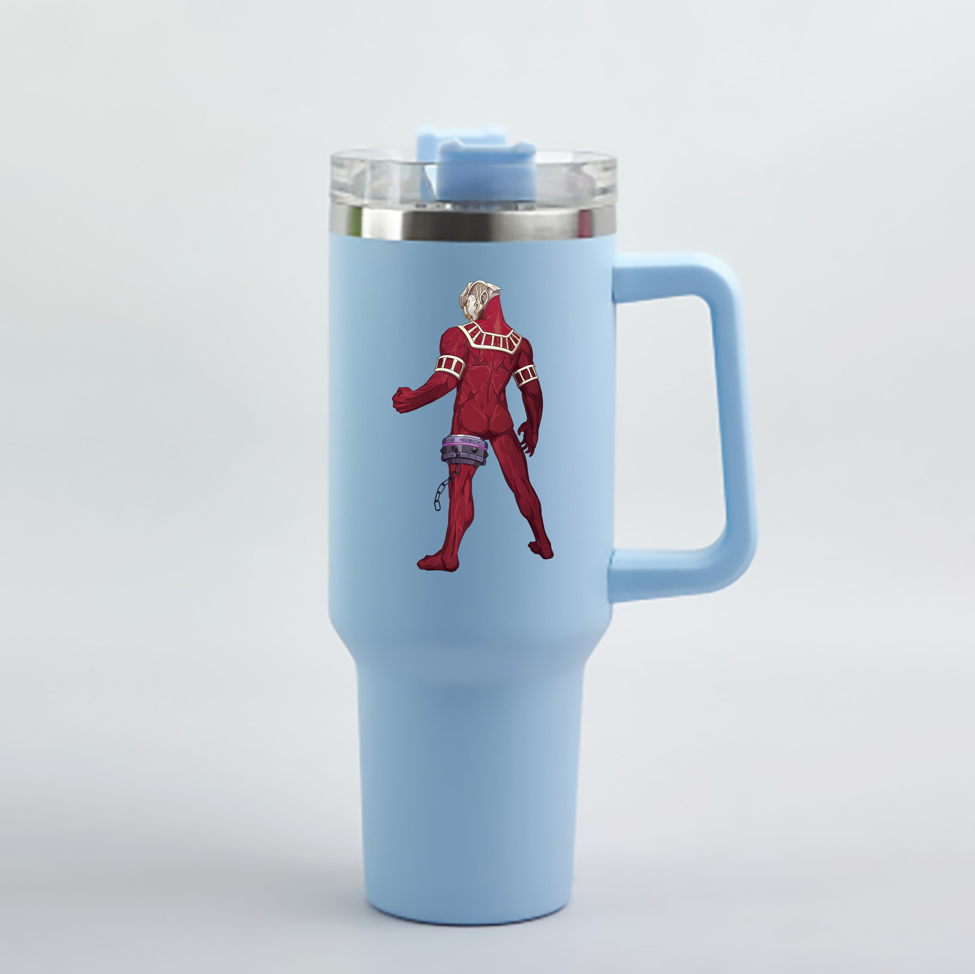 （画像用） ウルトラマン Ultraman 1200mL車用タンブラー - クリスタルステッカー（プラスチックストロー付き）