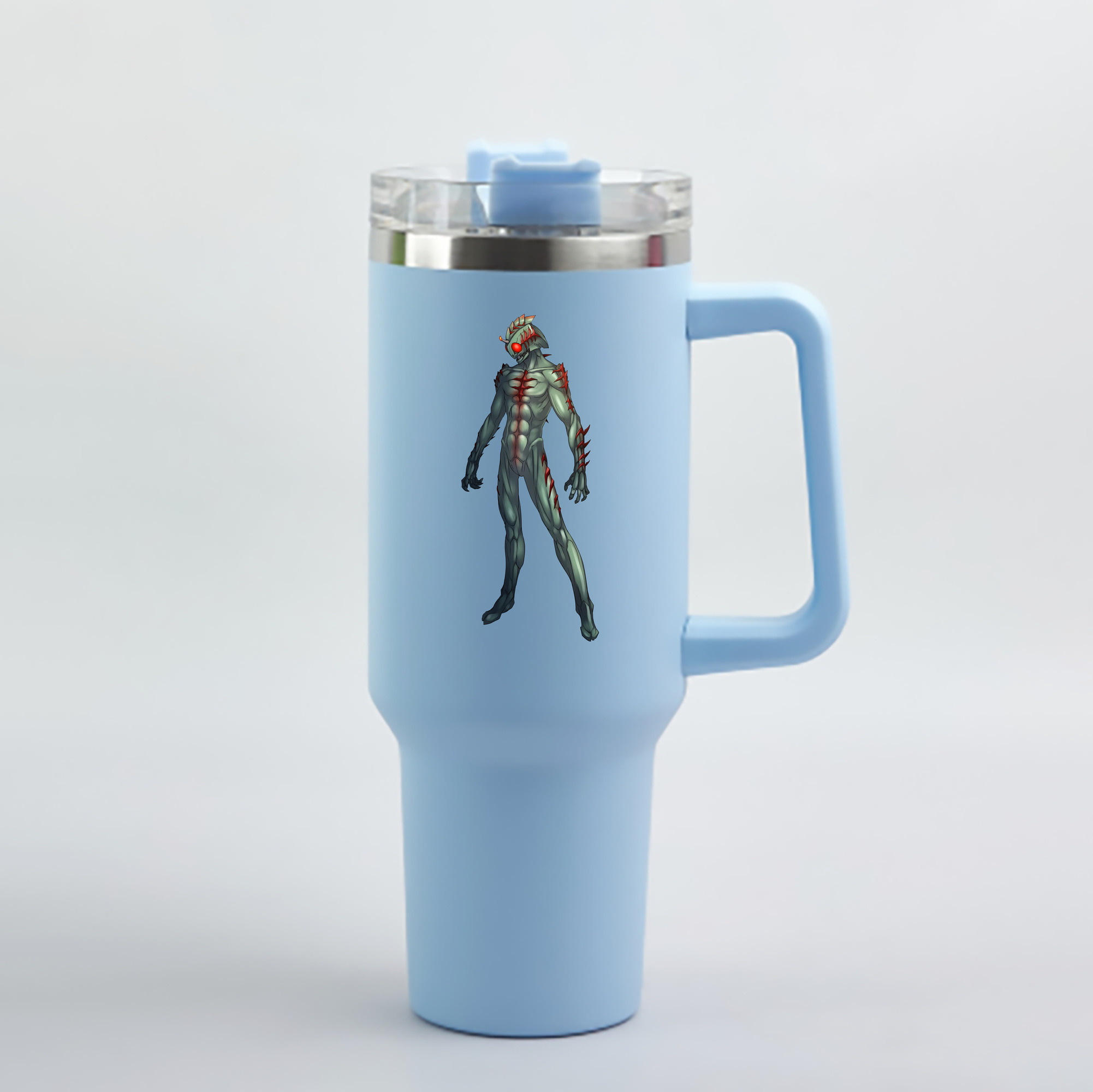 （画像用） ウルトラマン Ultraman 1200mL車用タンブラー - クリスタルステッカー（プラスチックストロー付き）