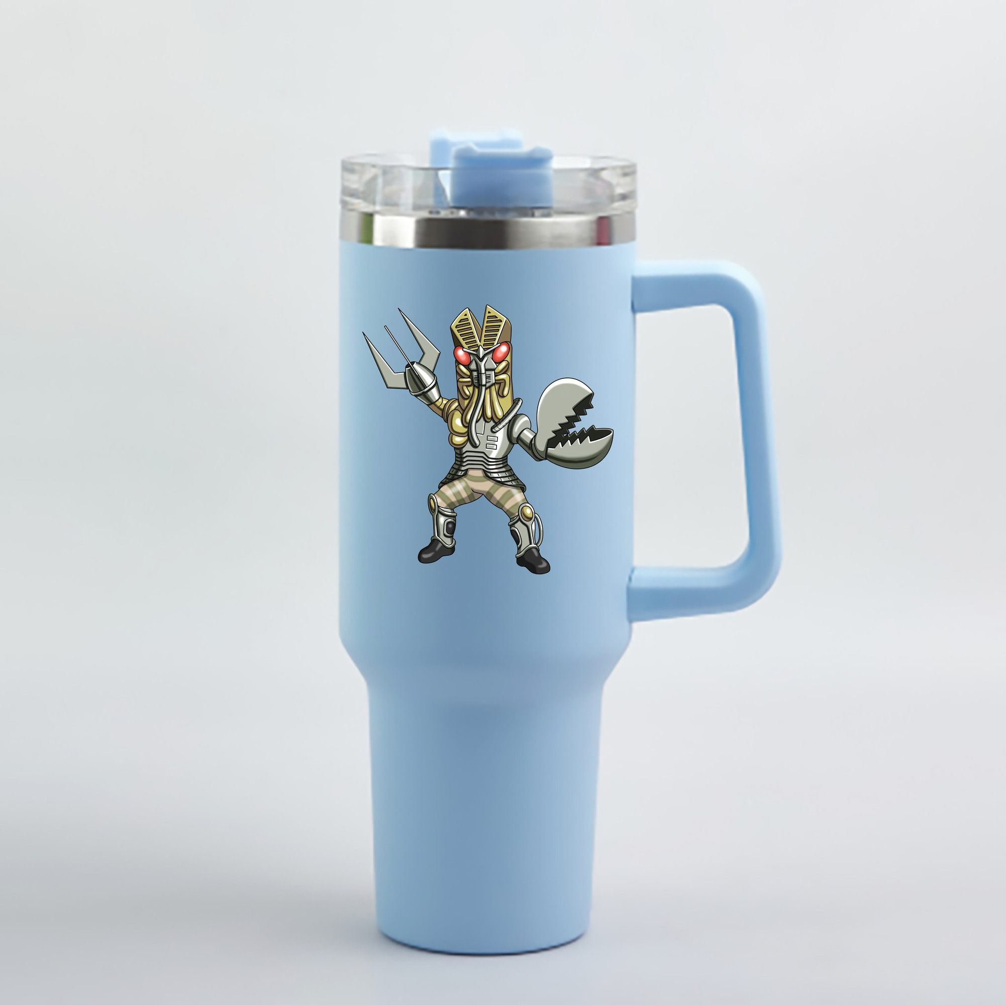 （画像用） ウルトラマン Ultraman 1200mL車用タンブラー - クリスタルステッカー（プラスチックストロー付き）