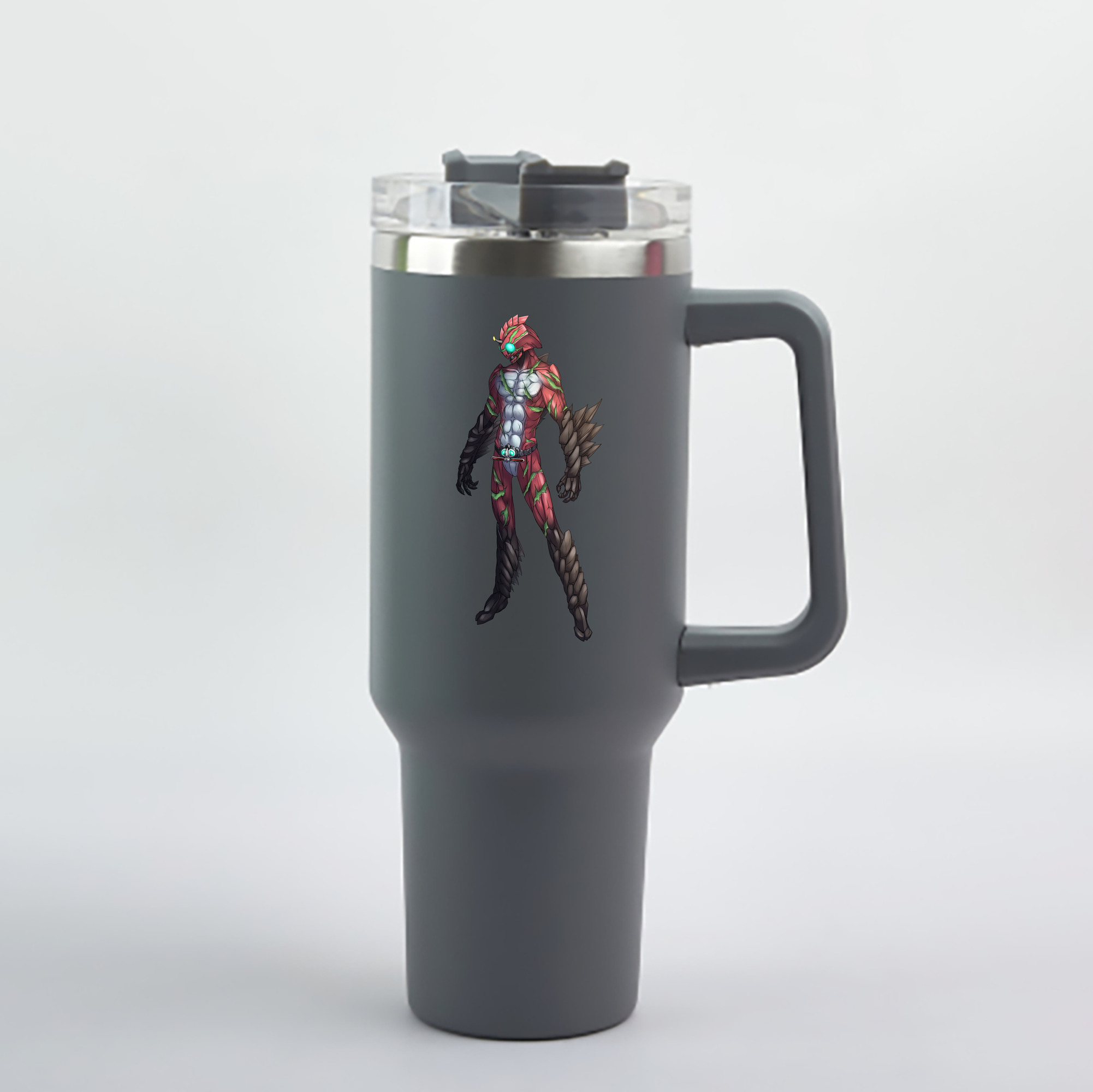 （画像用） ウルトラマン Ultraman 1200mL車用タンブラー - クリスタルステッカー（プラスチックストロー付き）