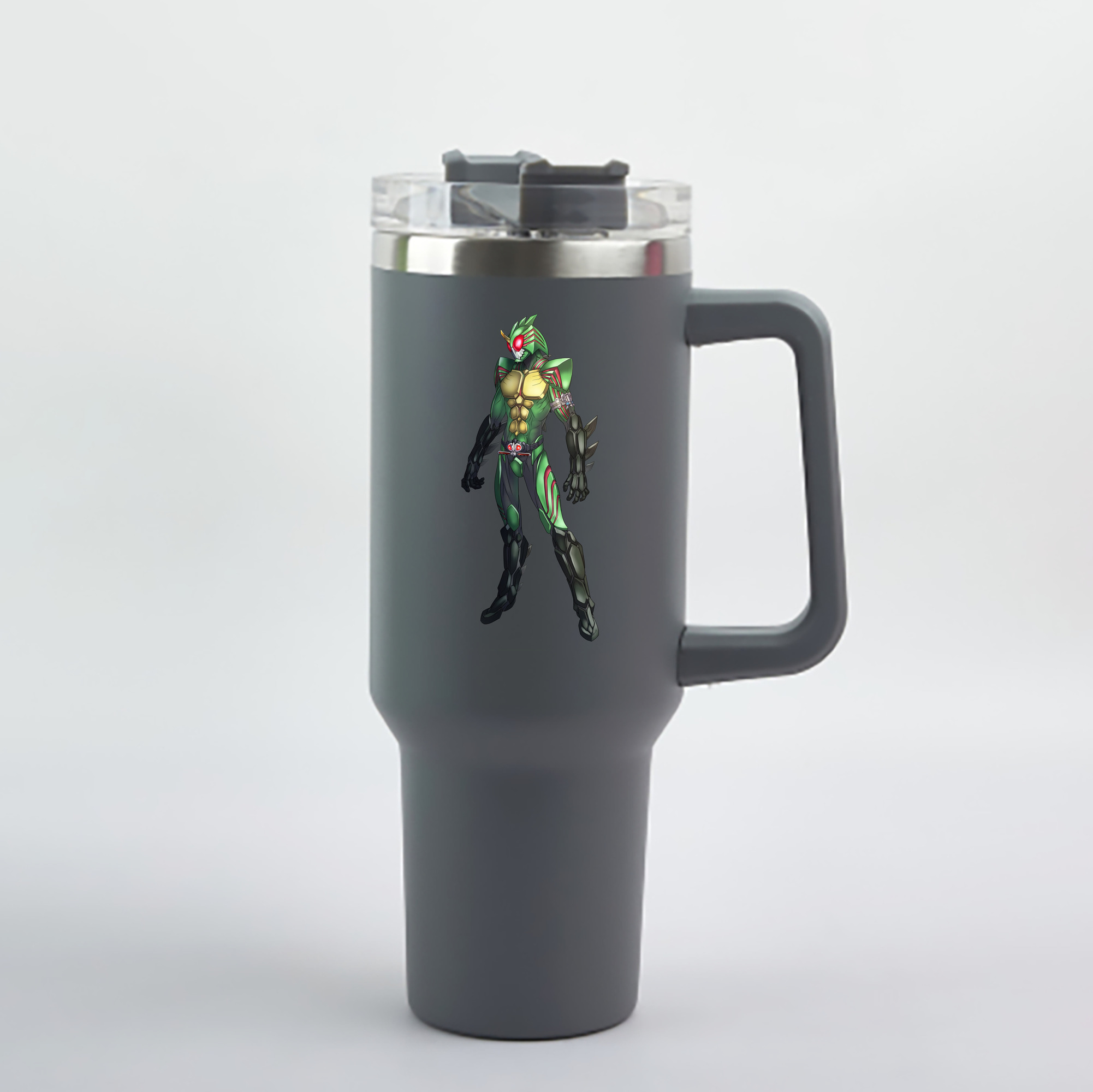 （画像用） ウルトラマン Ultraman 1200mL車用タンブラー - クリスタルステッカー（プラスチックストロー付き）