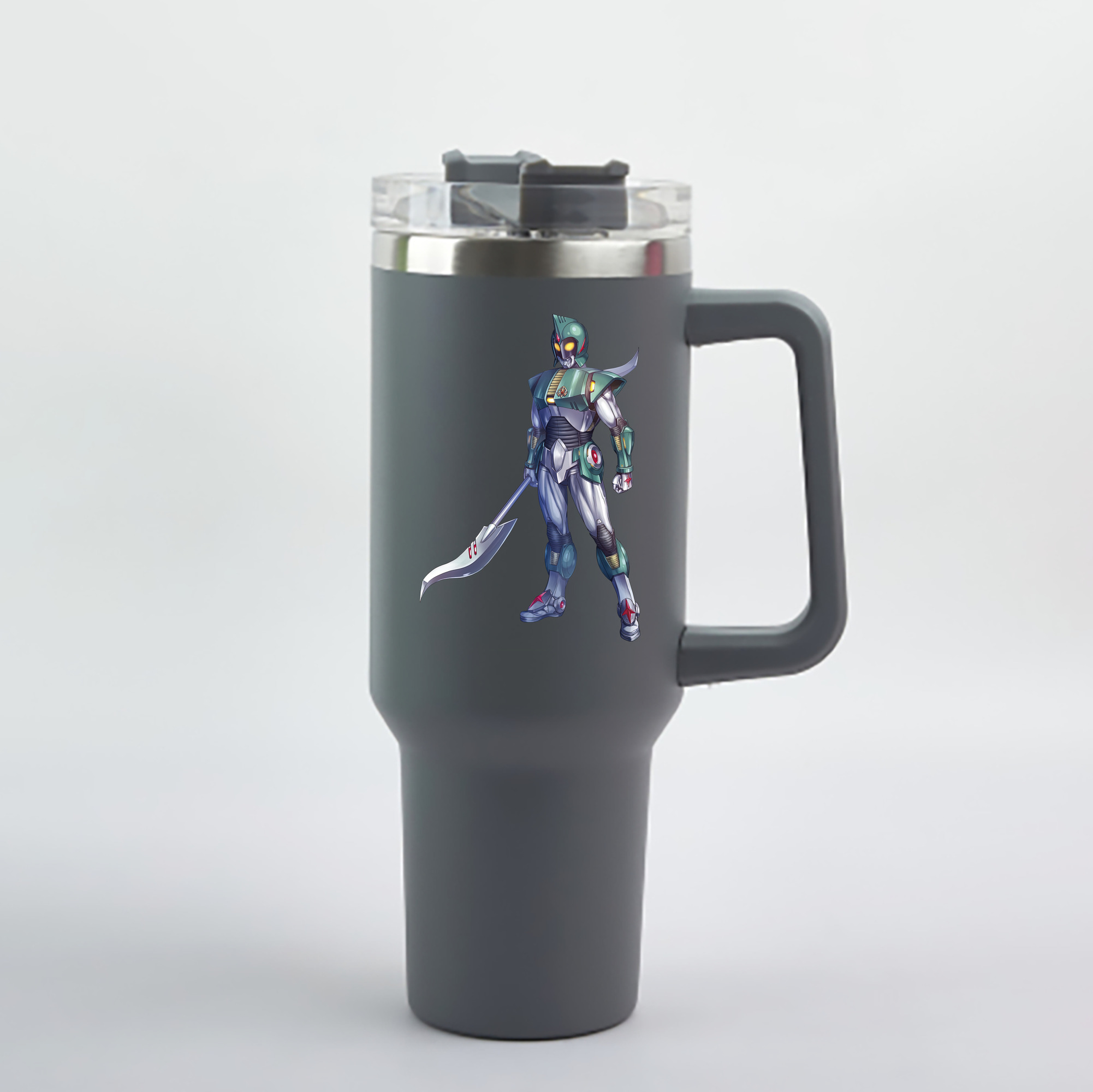 （画像用） ウルトラマン Ultraman 1200mL車用タンブラー - クリスタルステッカー（プラスチックストロー付き）